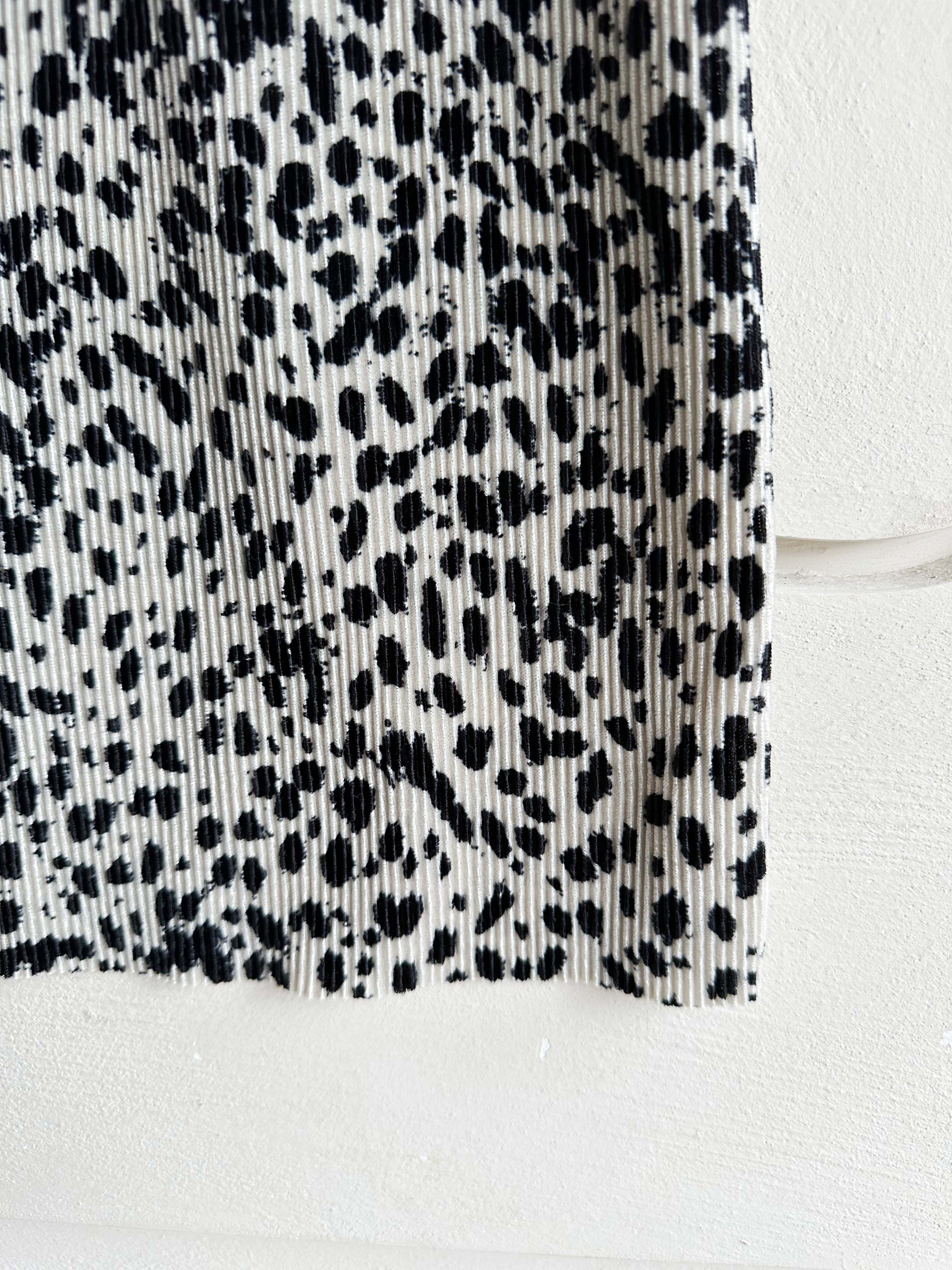 BS細褶豹紋長裙