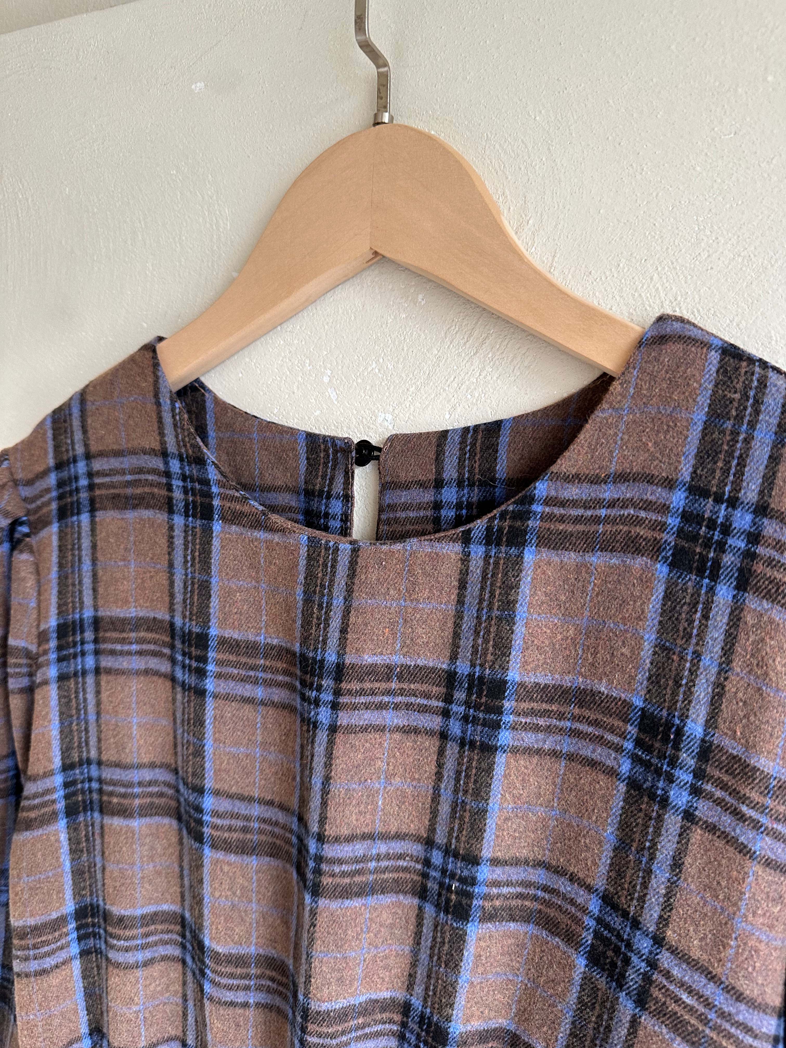 BS復古格紋綁帶洋裝