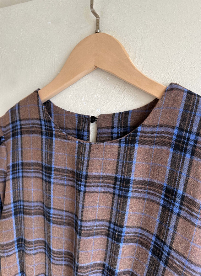 BS復古格紋綁帶洋裝