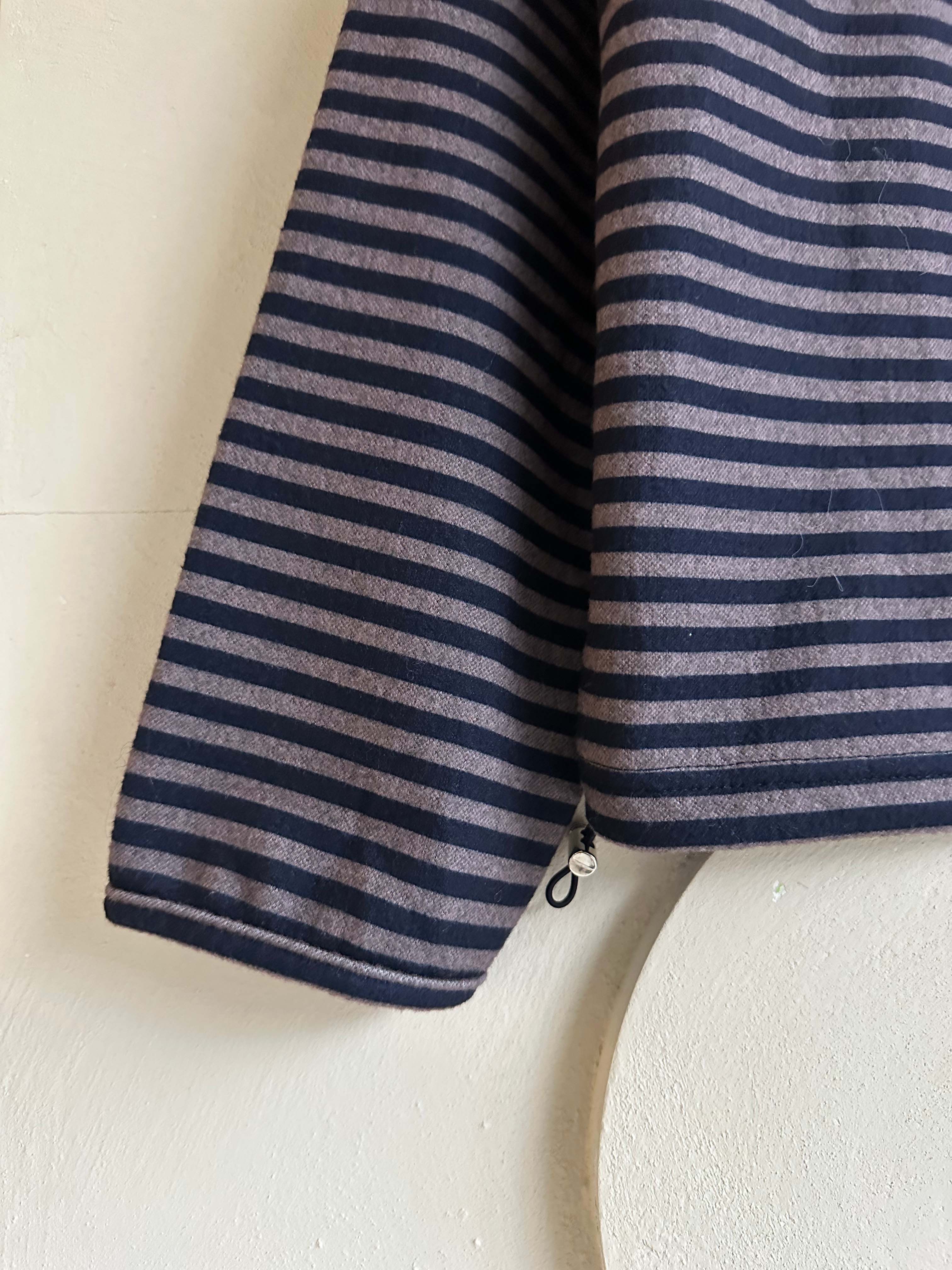 BS棉柔條紋連帽衫