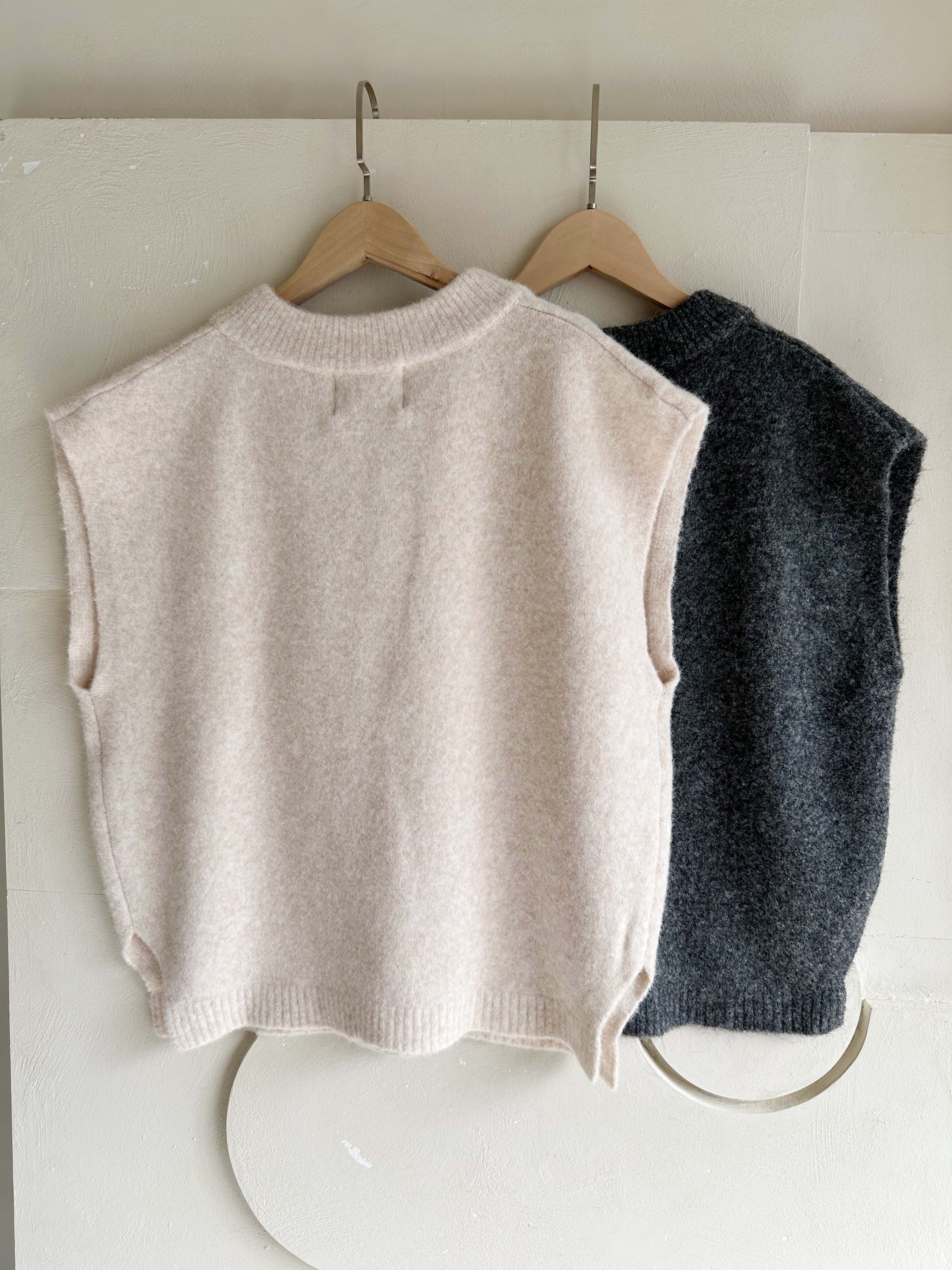 BS蒂蘿V領背心(兩色)