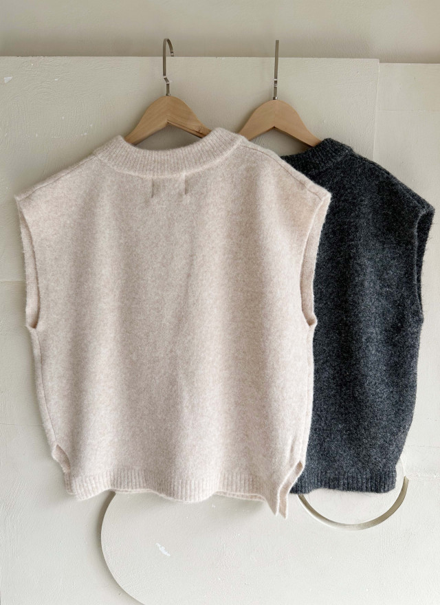 BS蒂蘿V領背心(兩色)