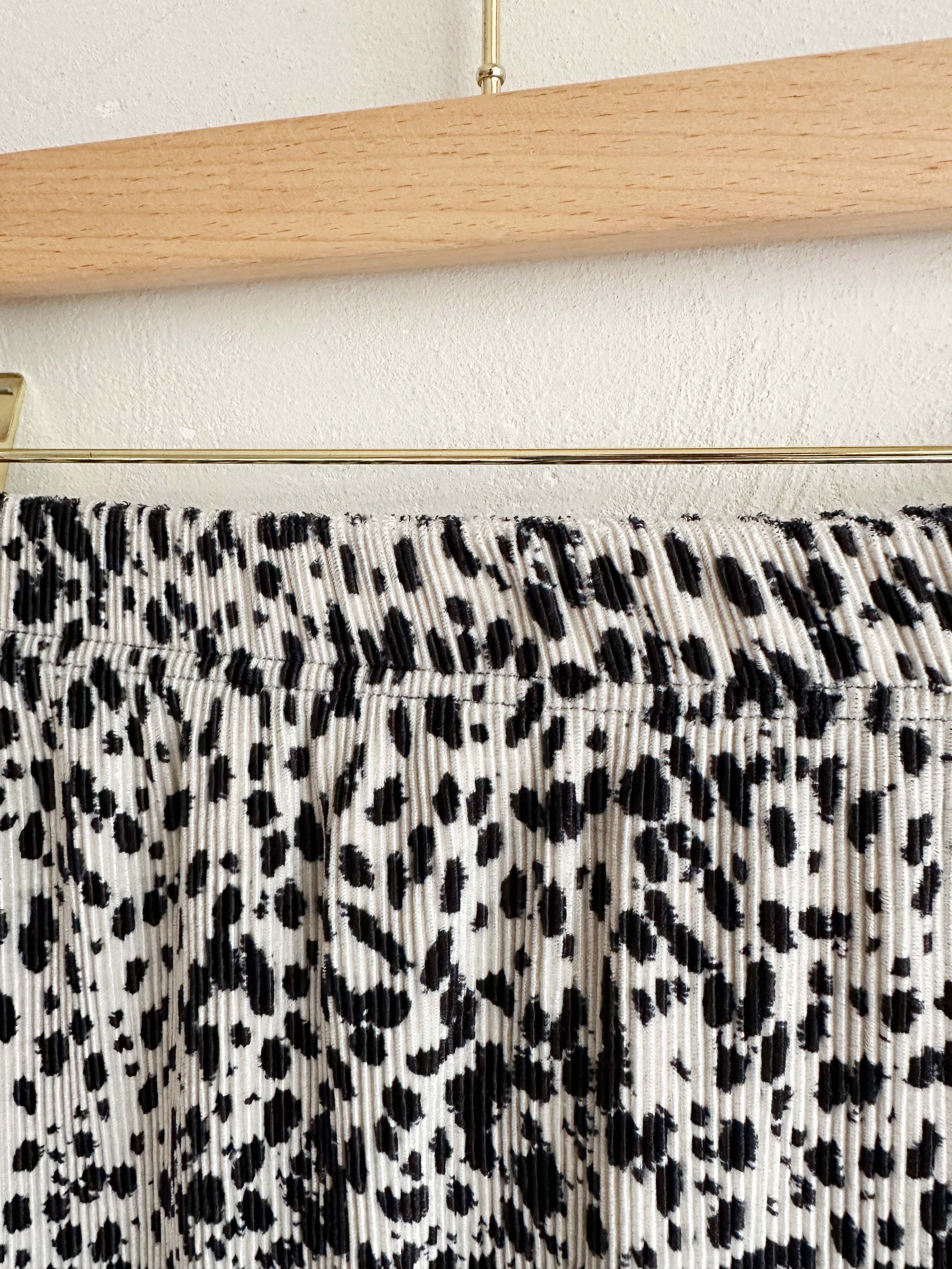 BS細褶豹紋長裙