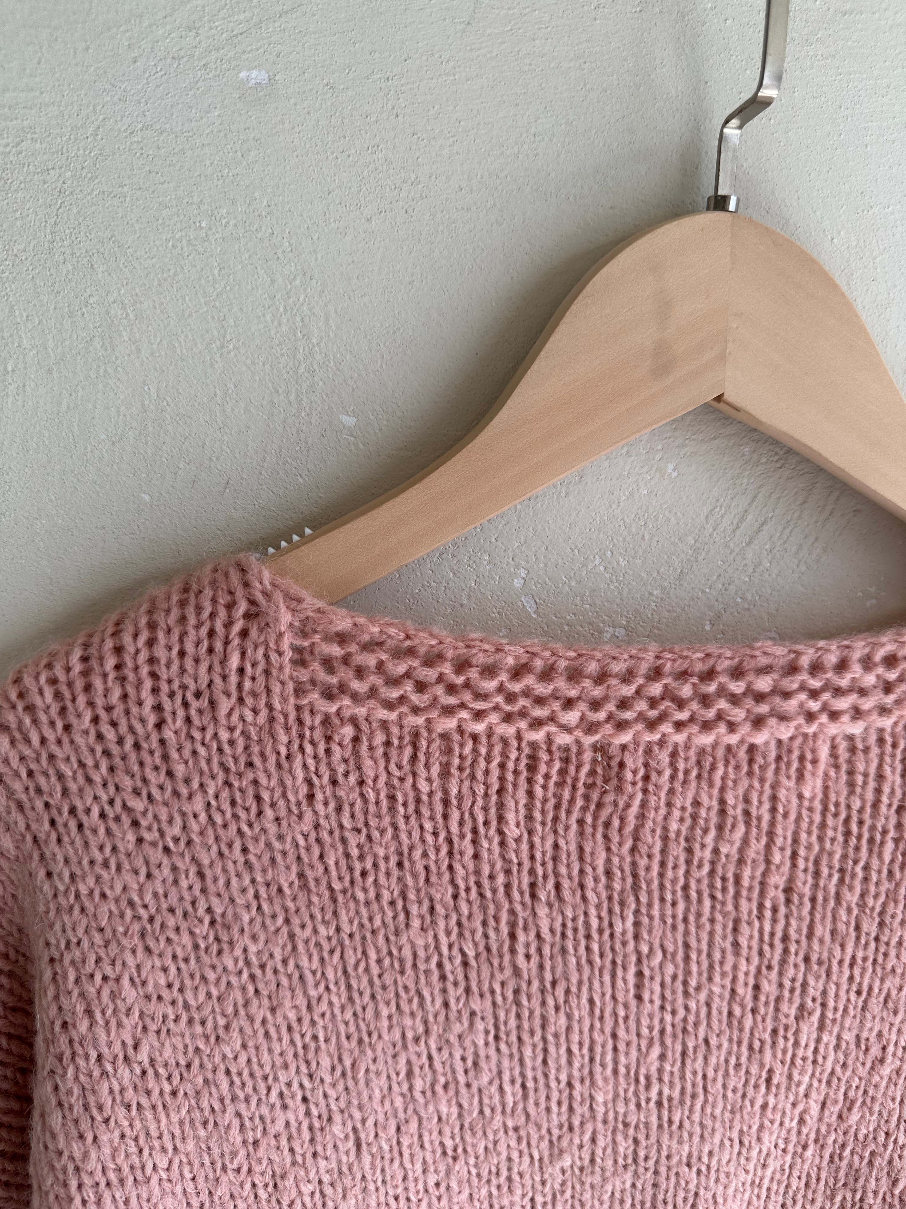 BS粉杏針織開襟衫