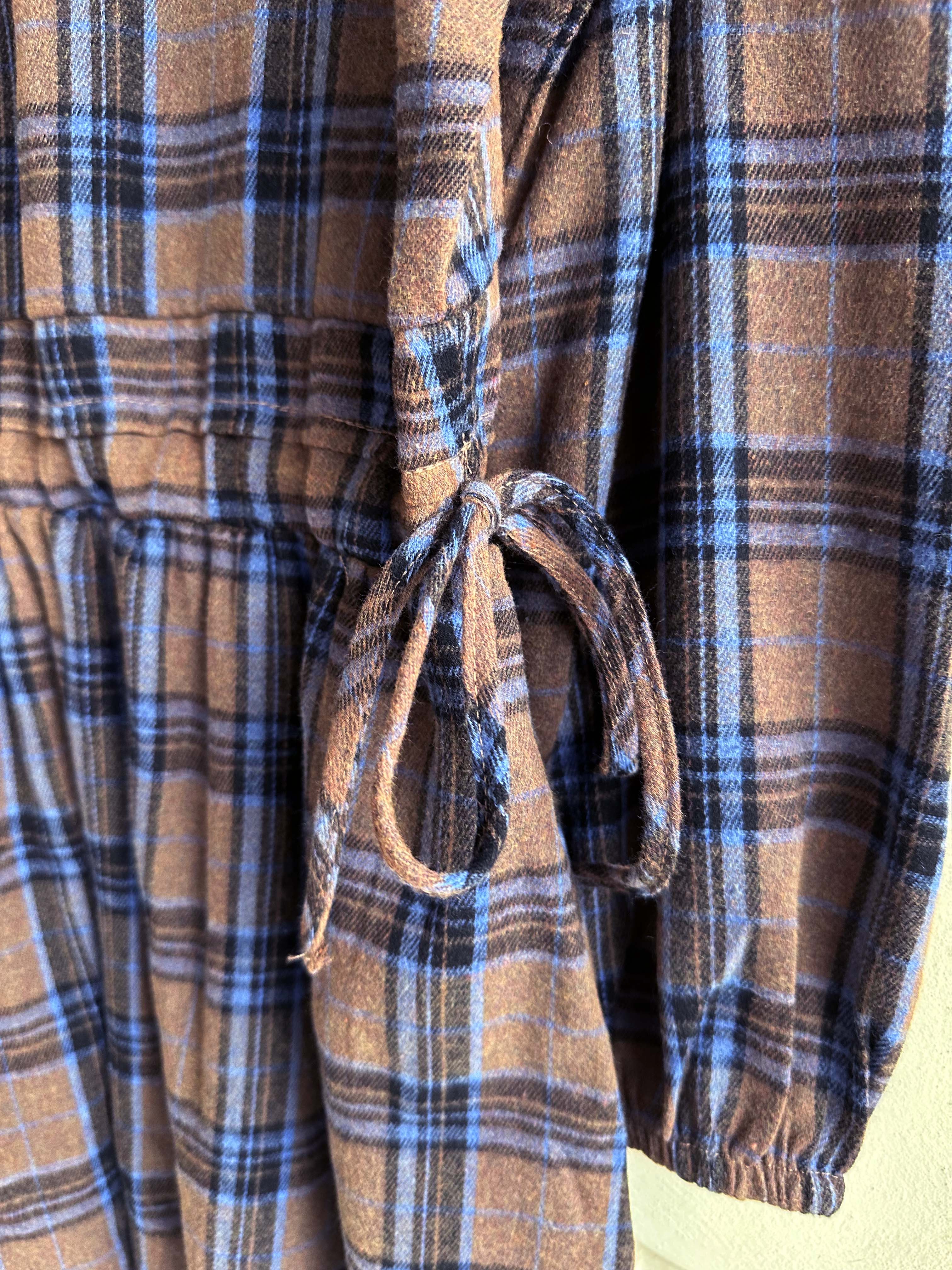 BS復古格紋綁帶洋裝