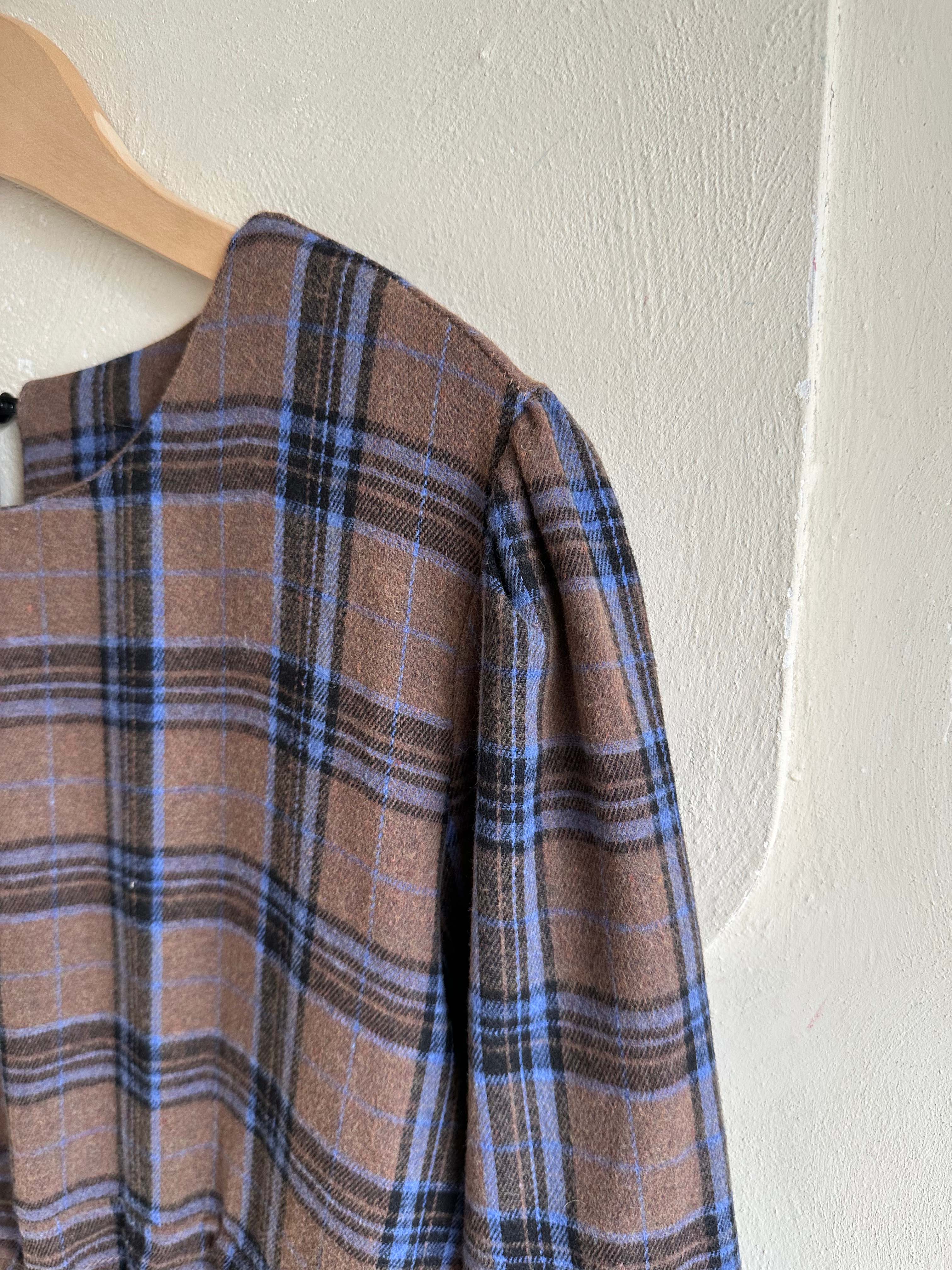 BS復古格紋綁帶洋裝