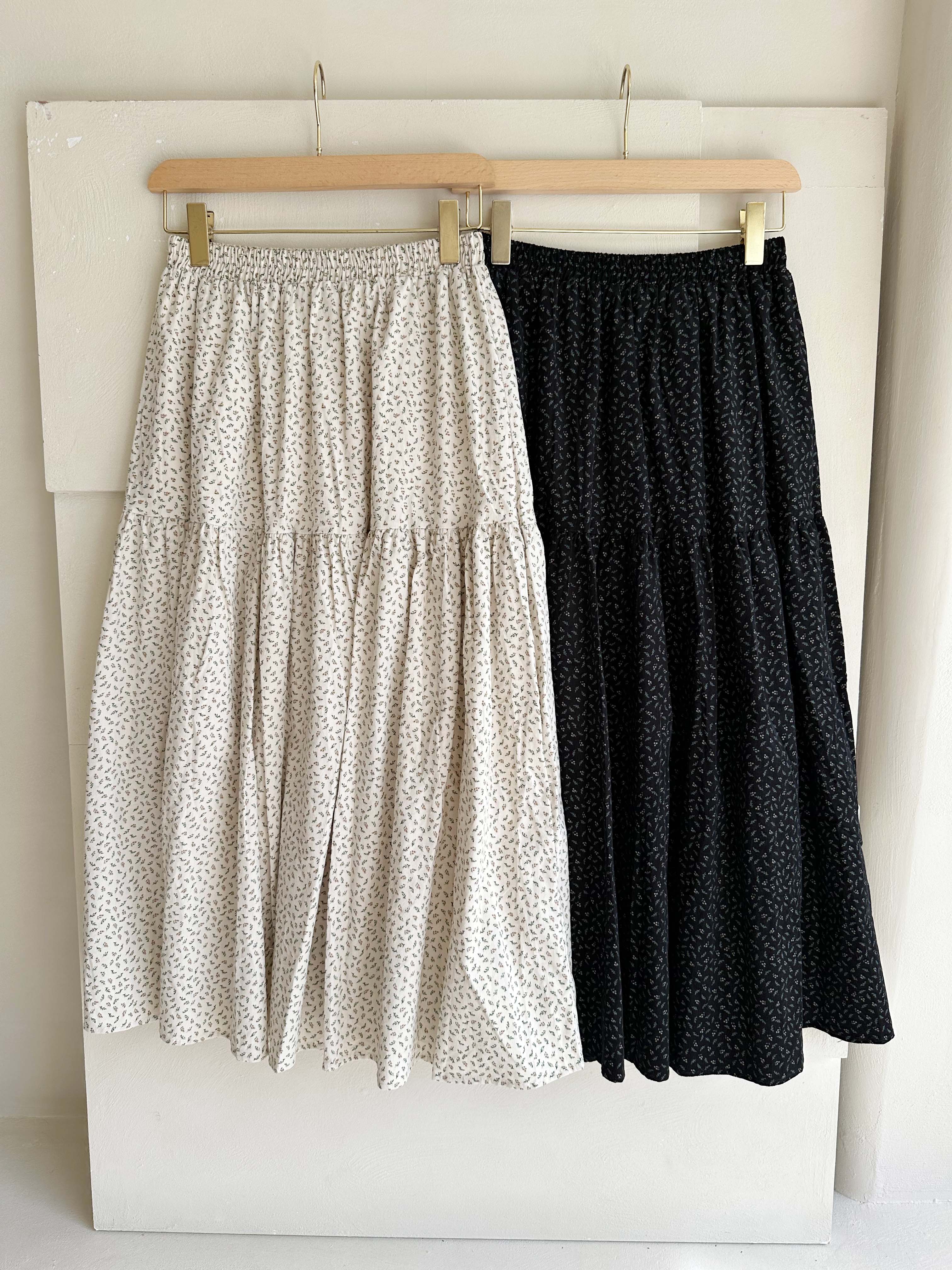 BS小碎花中長裙(兩色)