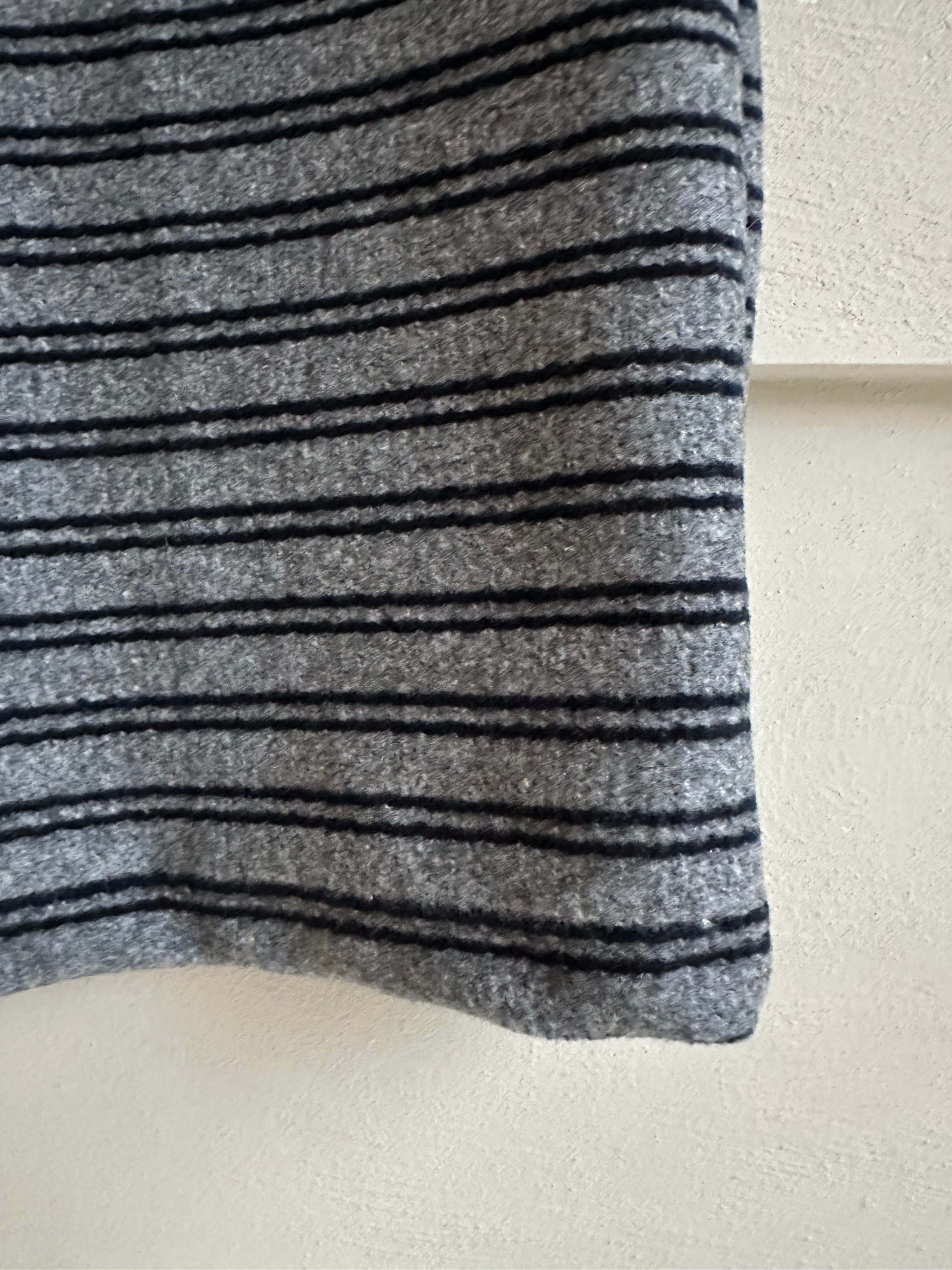 BS垂墜綁帶條紋寬褲