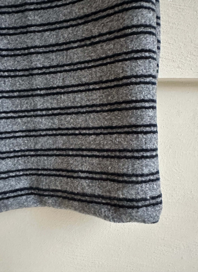 BS垂墜綁帶條紋寬褲