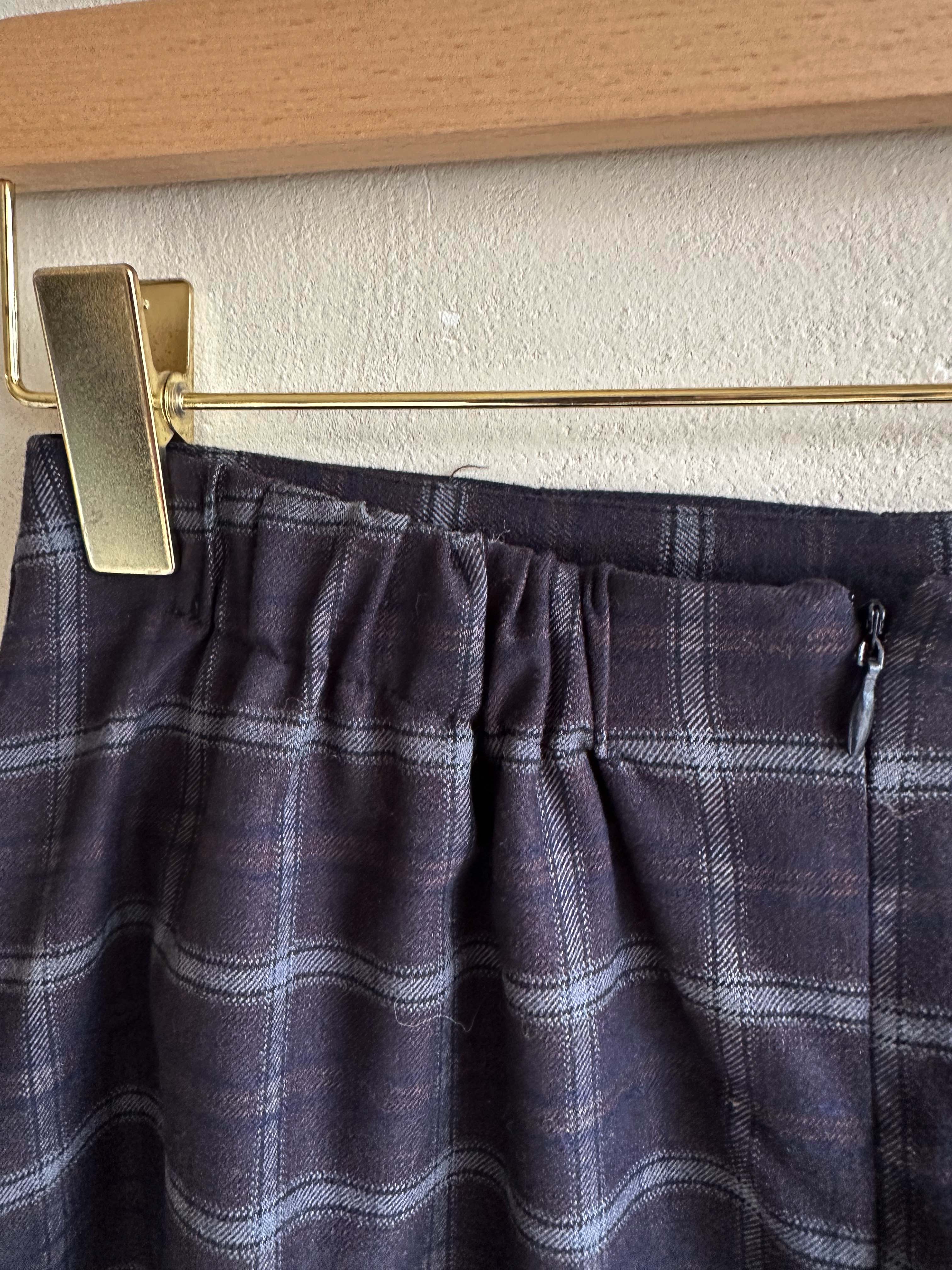 BS雙扣格紋學院風百摺裙