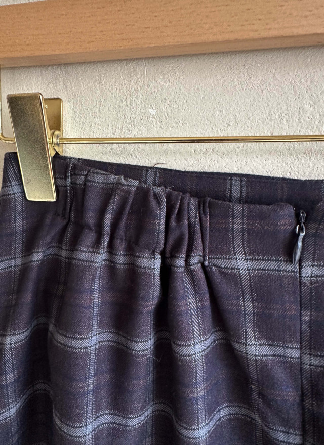 BS雙扣格紋學院風百摺裙