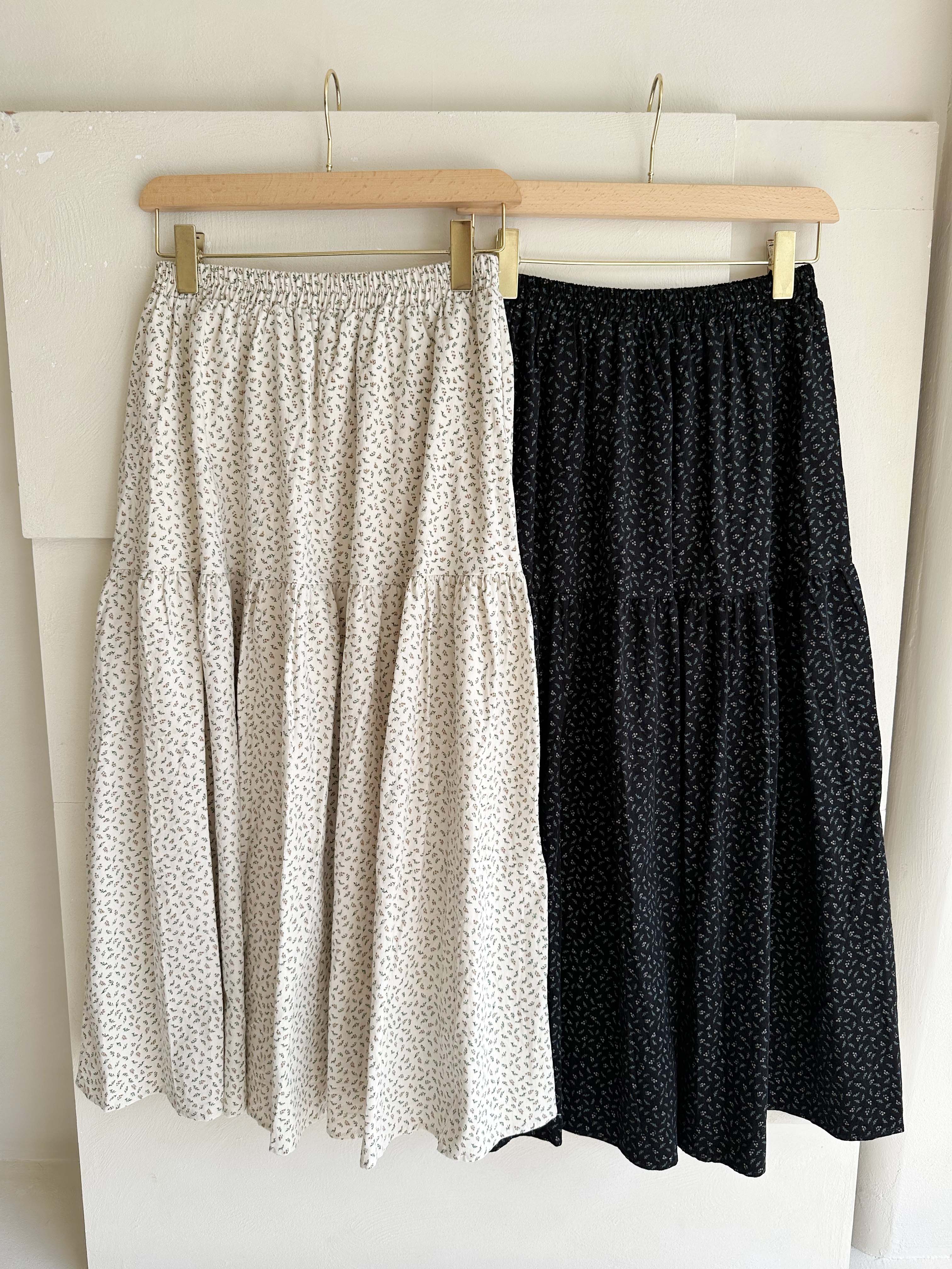 BS小碎花中長裙(兩色)