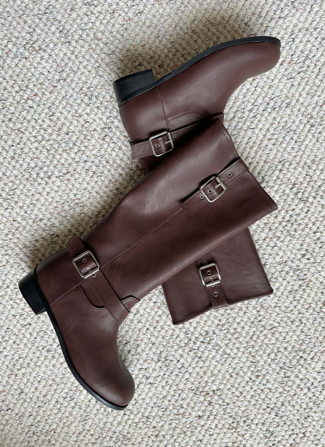 BS波希釦環咖啡長靴 (特殊代購)