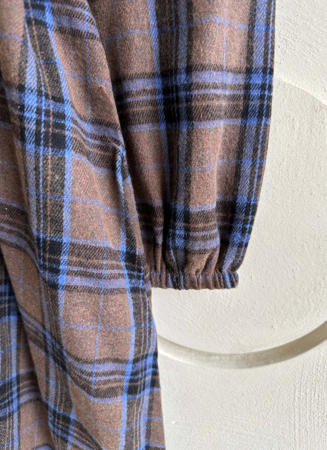 BS復古格紋綁帶洋裝