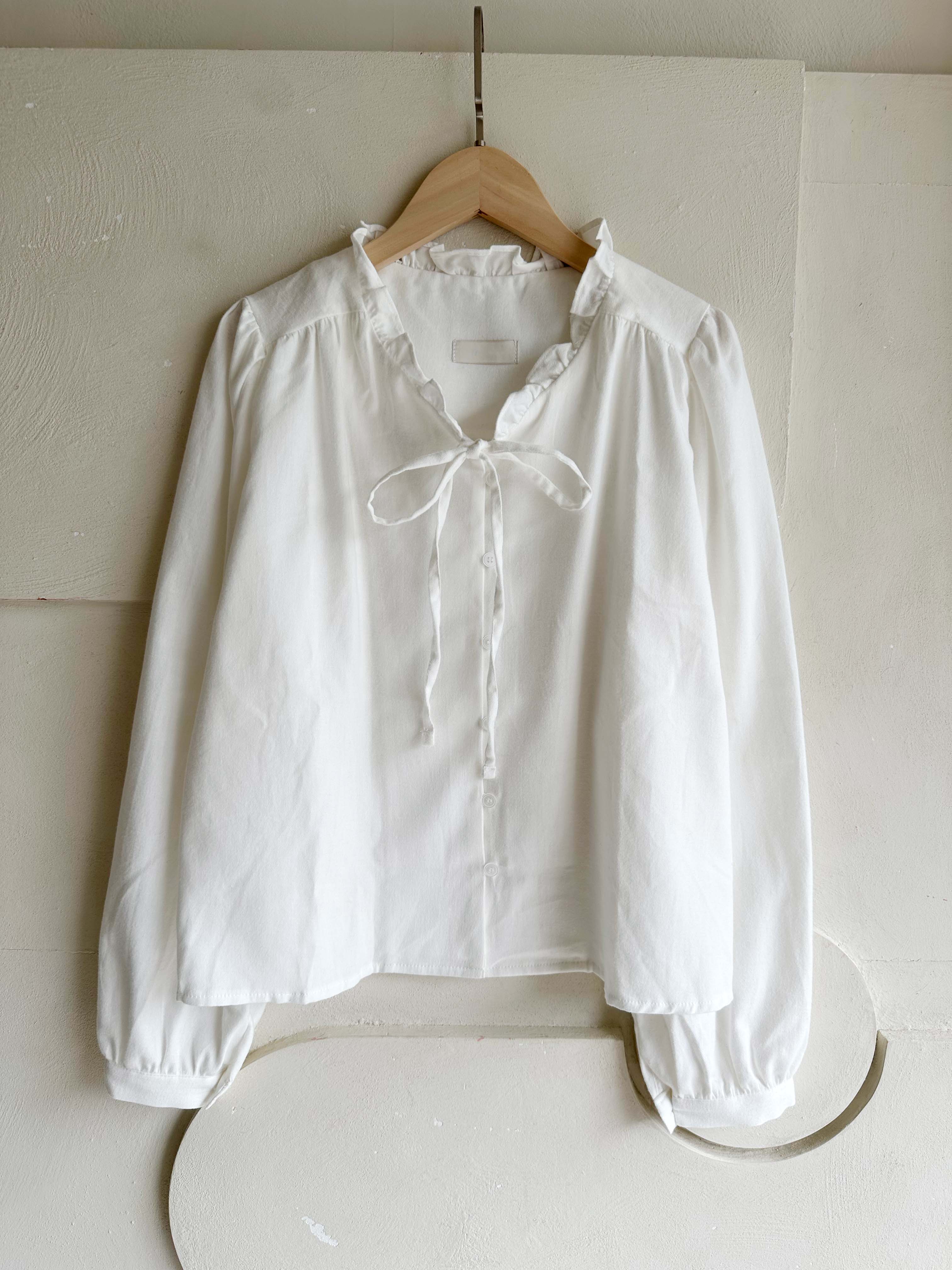 BS摺邊綁帶襯衫