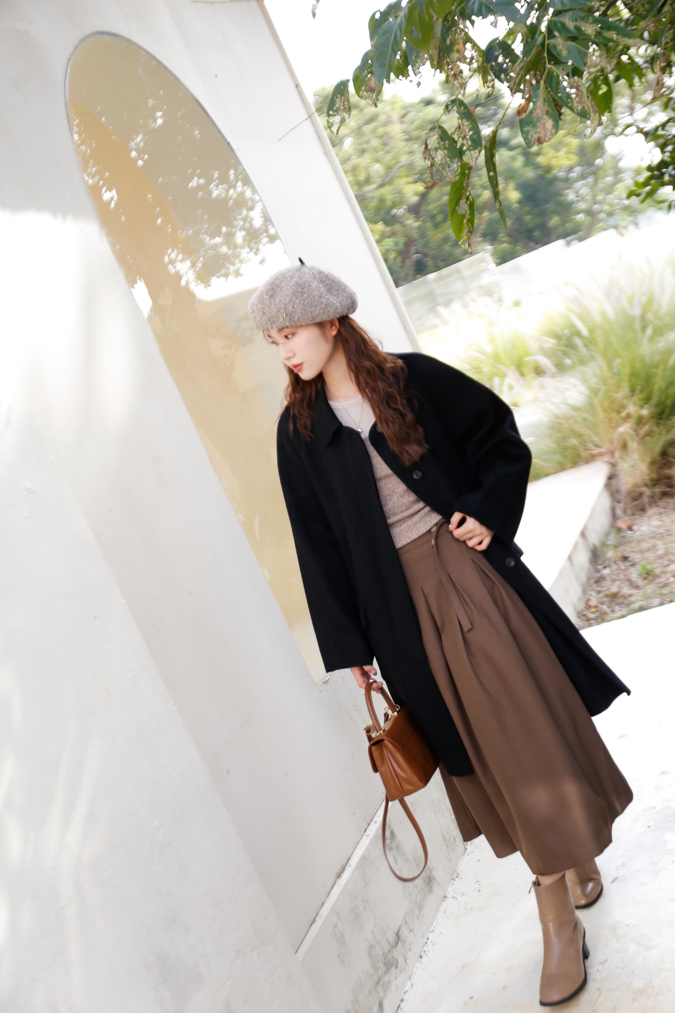 BS麥果綁帶手工羊毛大衣(兩色)