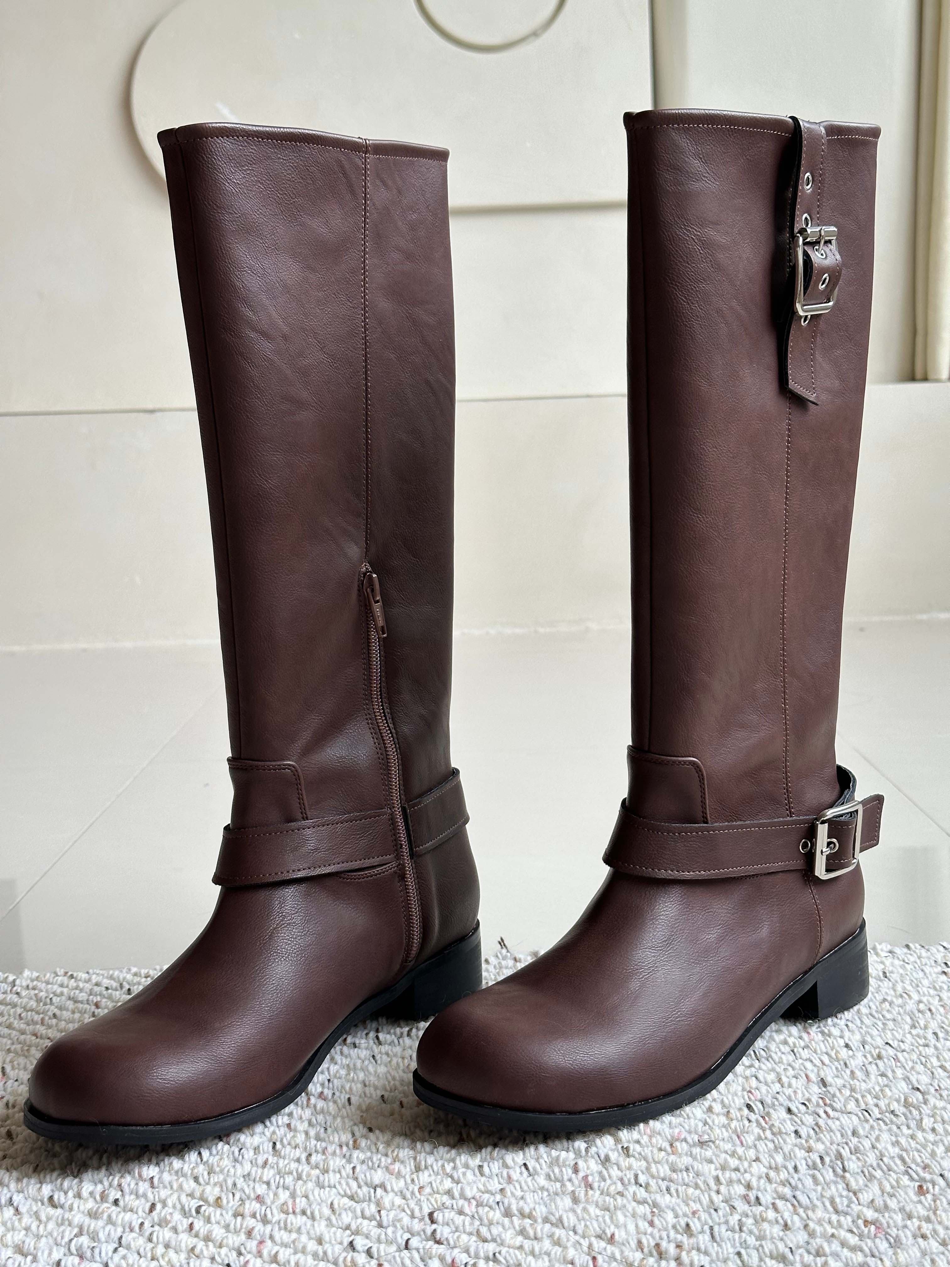 BS波希釦環咖啡長靴 (特殊代購)