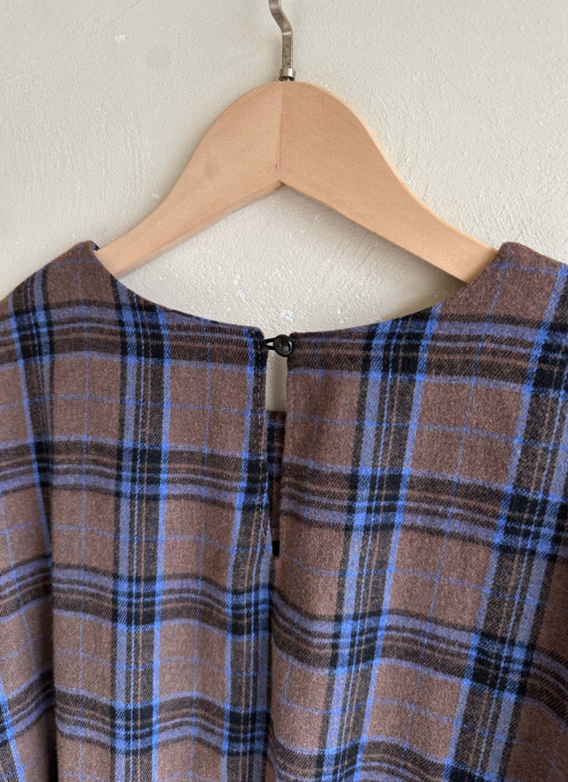 BS復古格紋綁帶洋裝