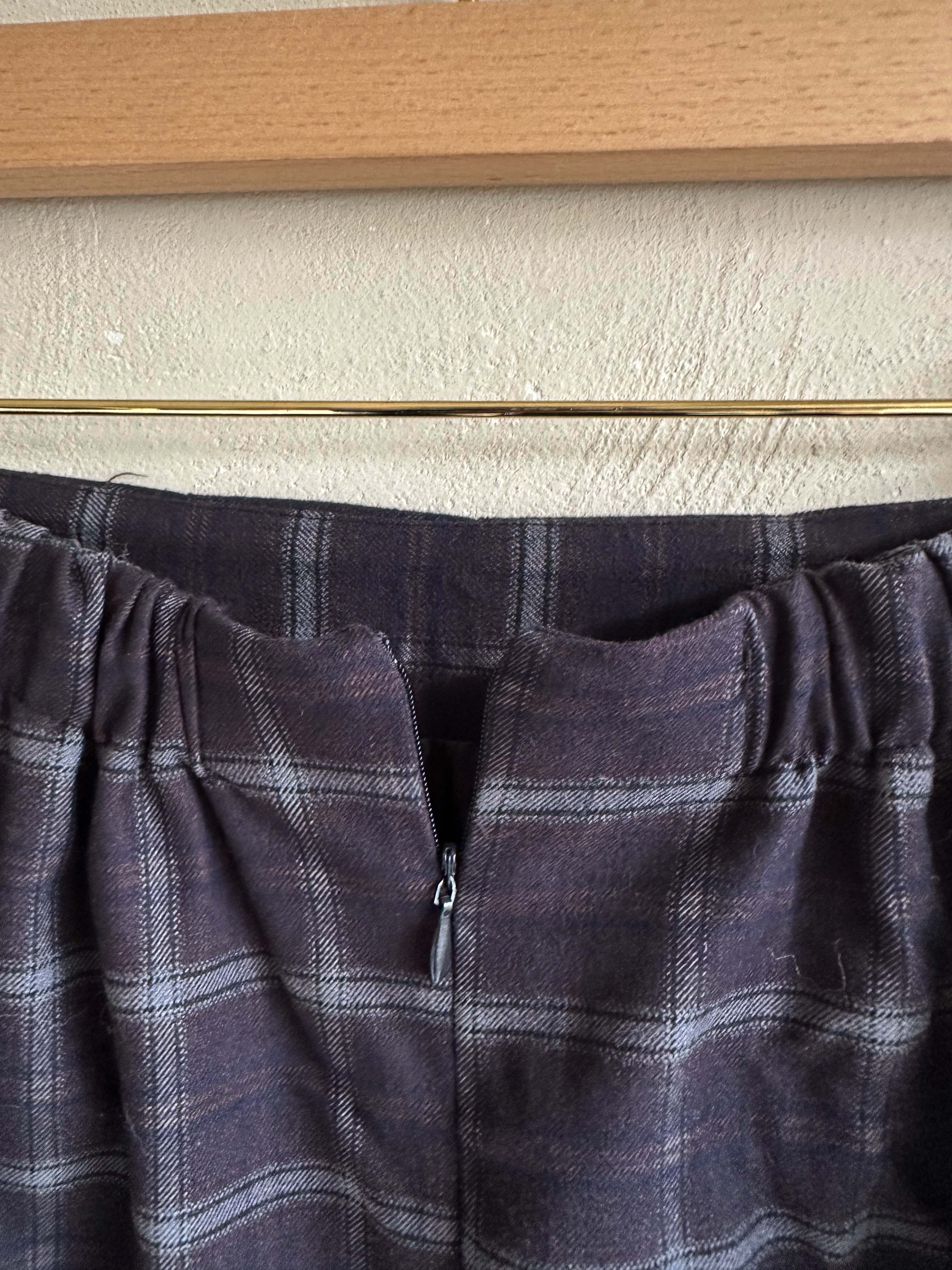 BS雙扣格紋學院風百摺裙