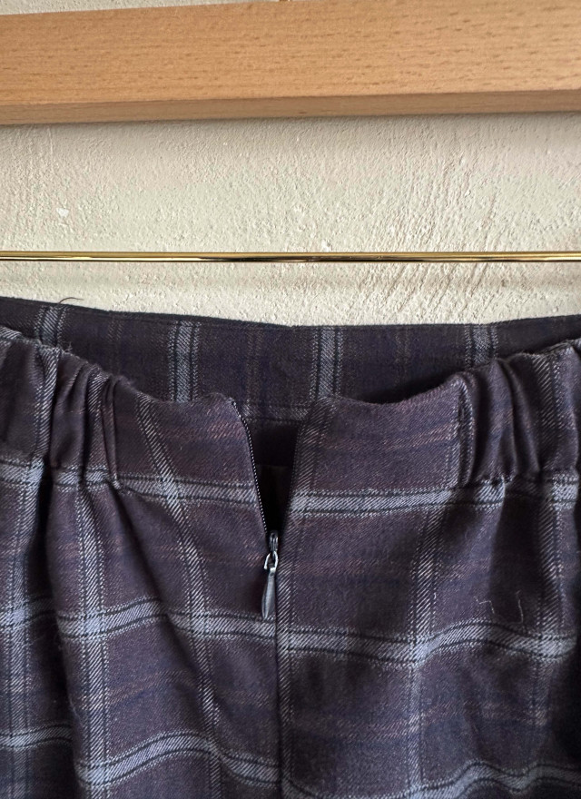 BS雙扣格紋學院風百摺裙