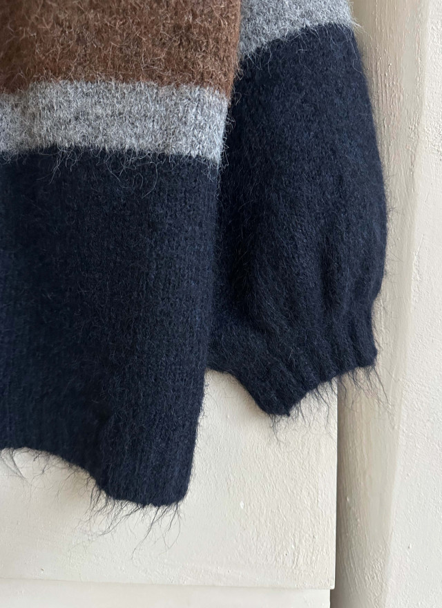 BS條紋針織開襟衫