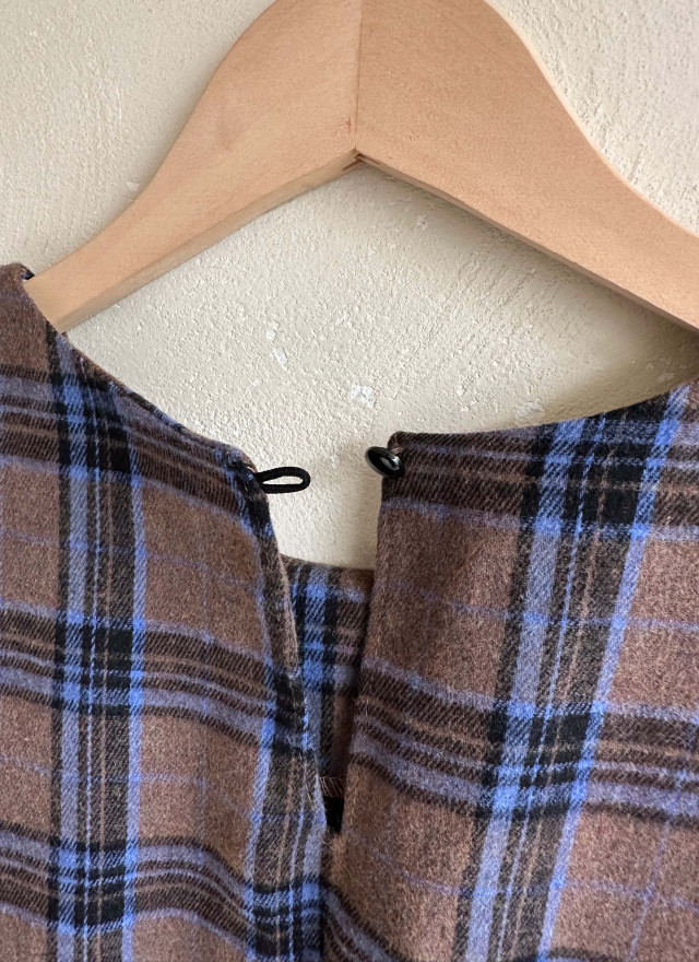 BS復古格紋綁帶洋裝