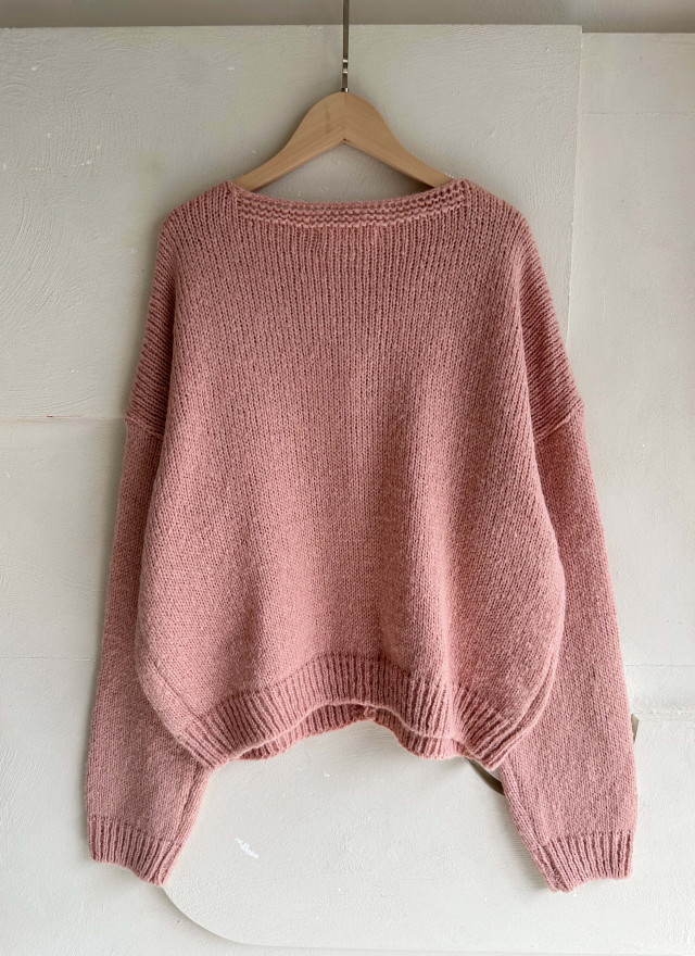 BS粉杏針織開襟衫