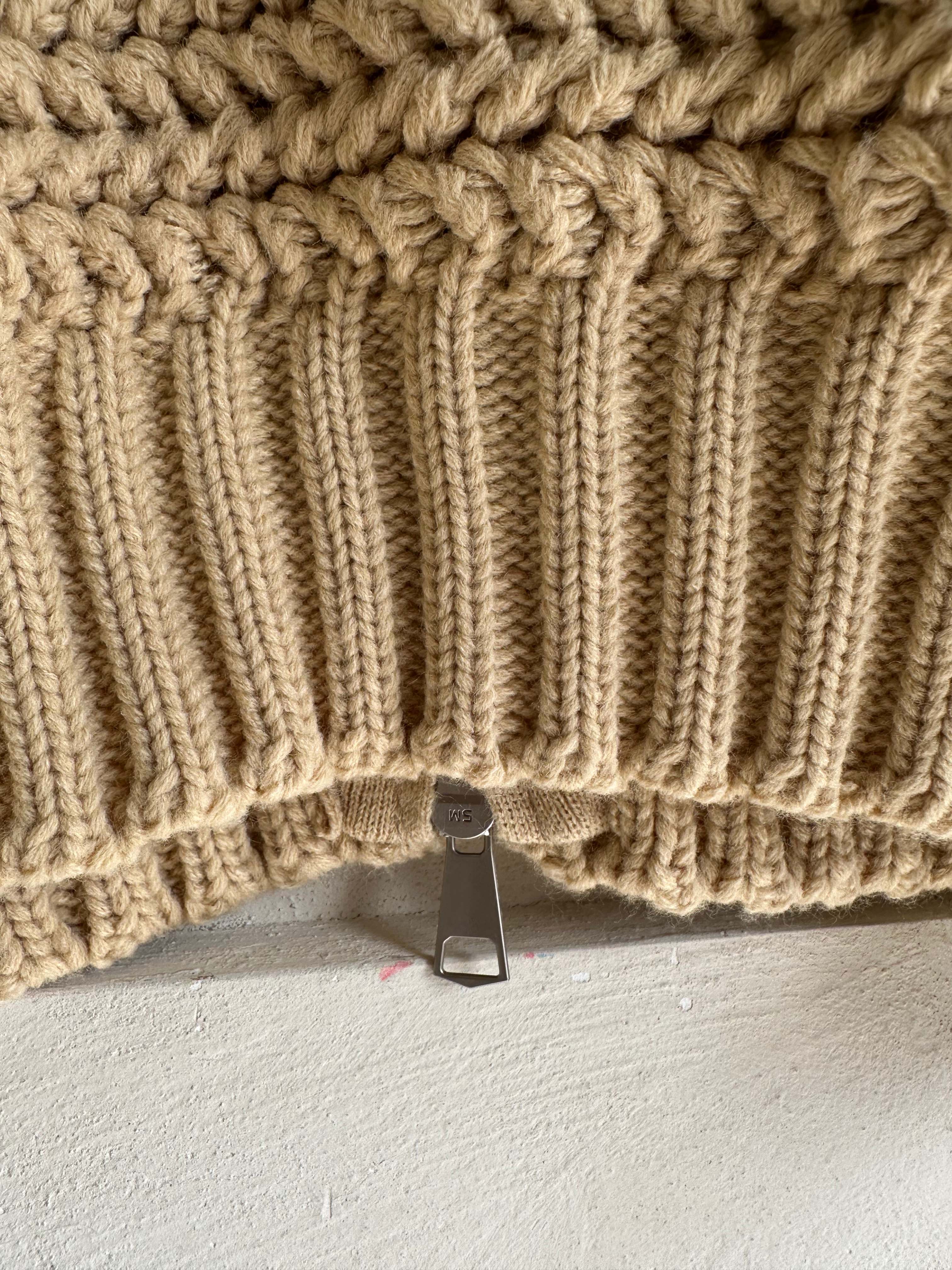 BS立體織紋拉鍊針織衫