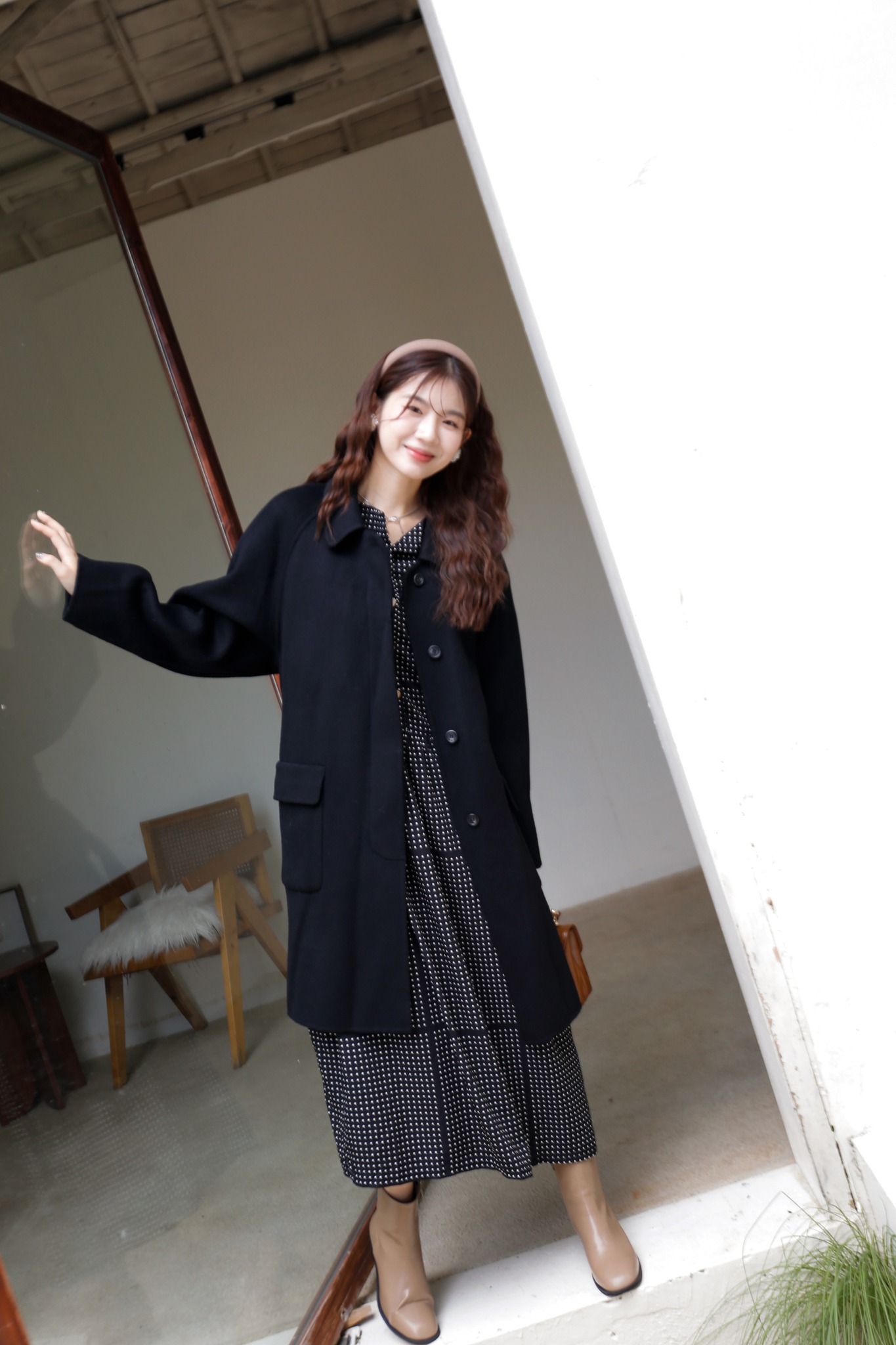 BS麥果綁帶手工羊毛大衣(兩色)