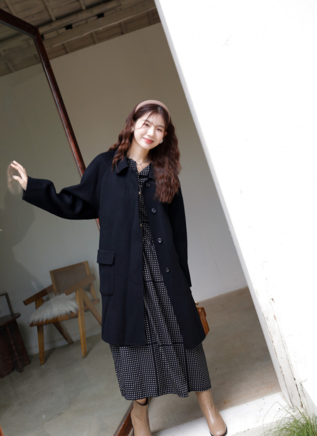 BS麥果綁帶手工羊毛大衣(兩色)