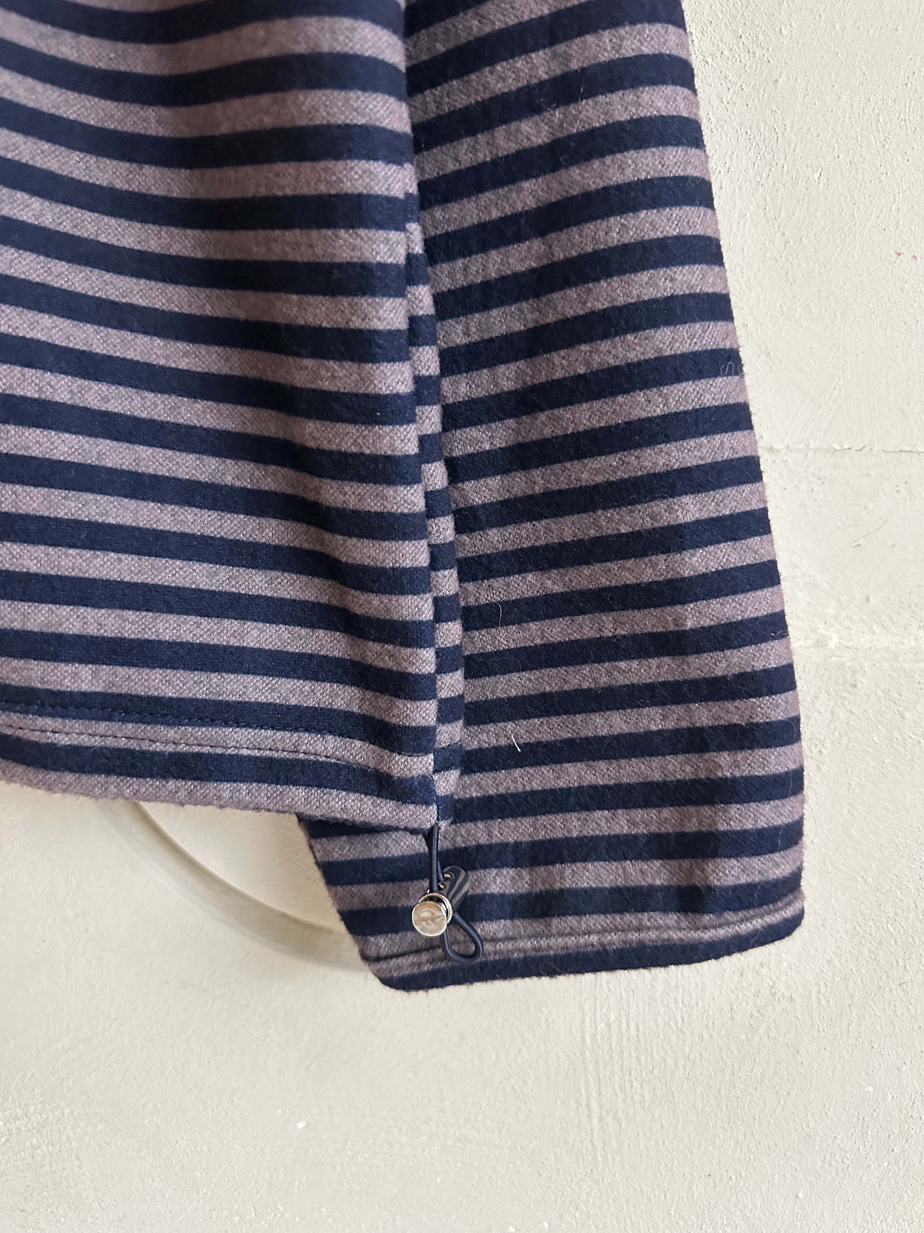 BS棉柔條紋連帽衫