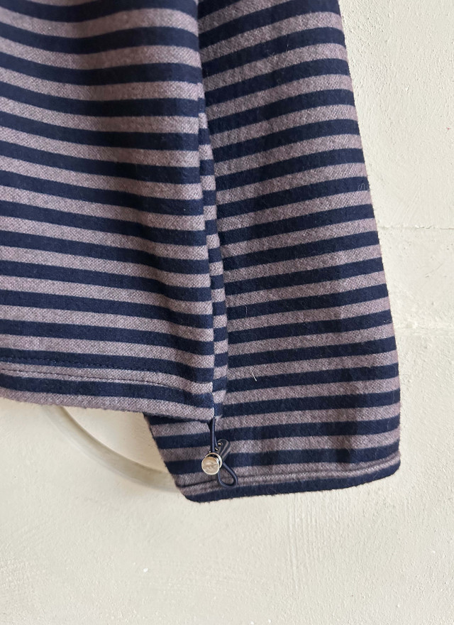 BS棉柔條紋連帽衫