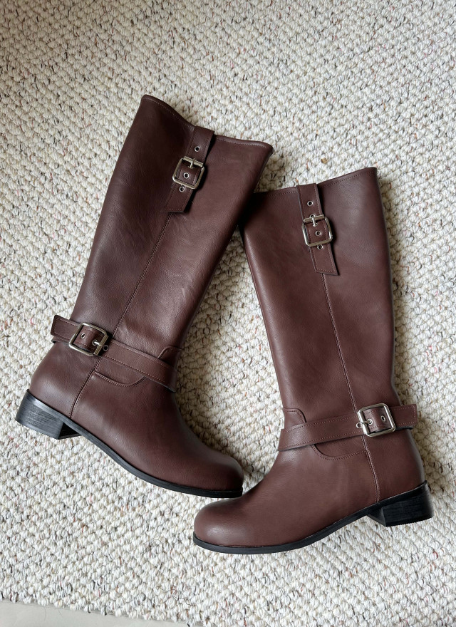 BS波希釦環咖啡長靴 (特殊代購)