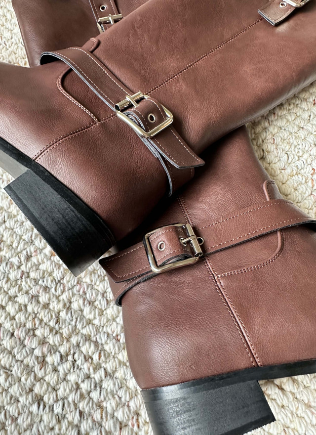 BS波希釦環咖啡長靴 (特殊代購)