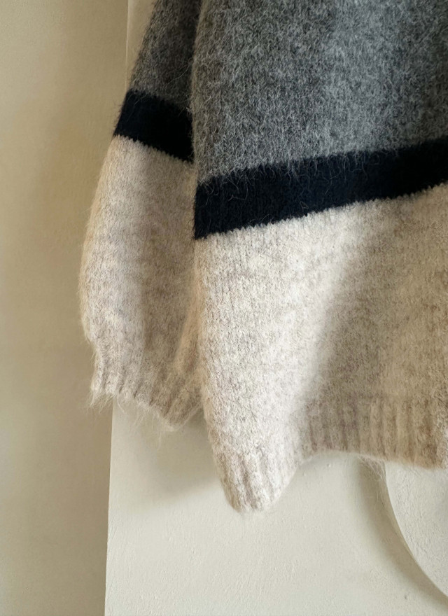 BS條紋針織開襟衫