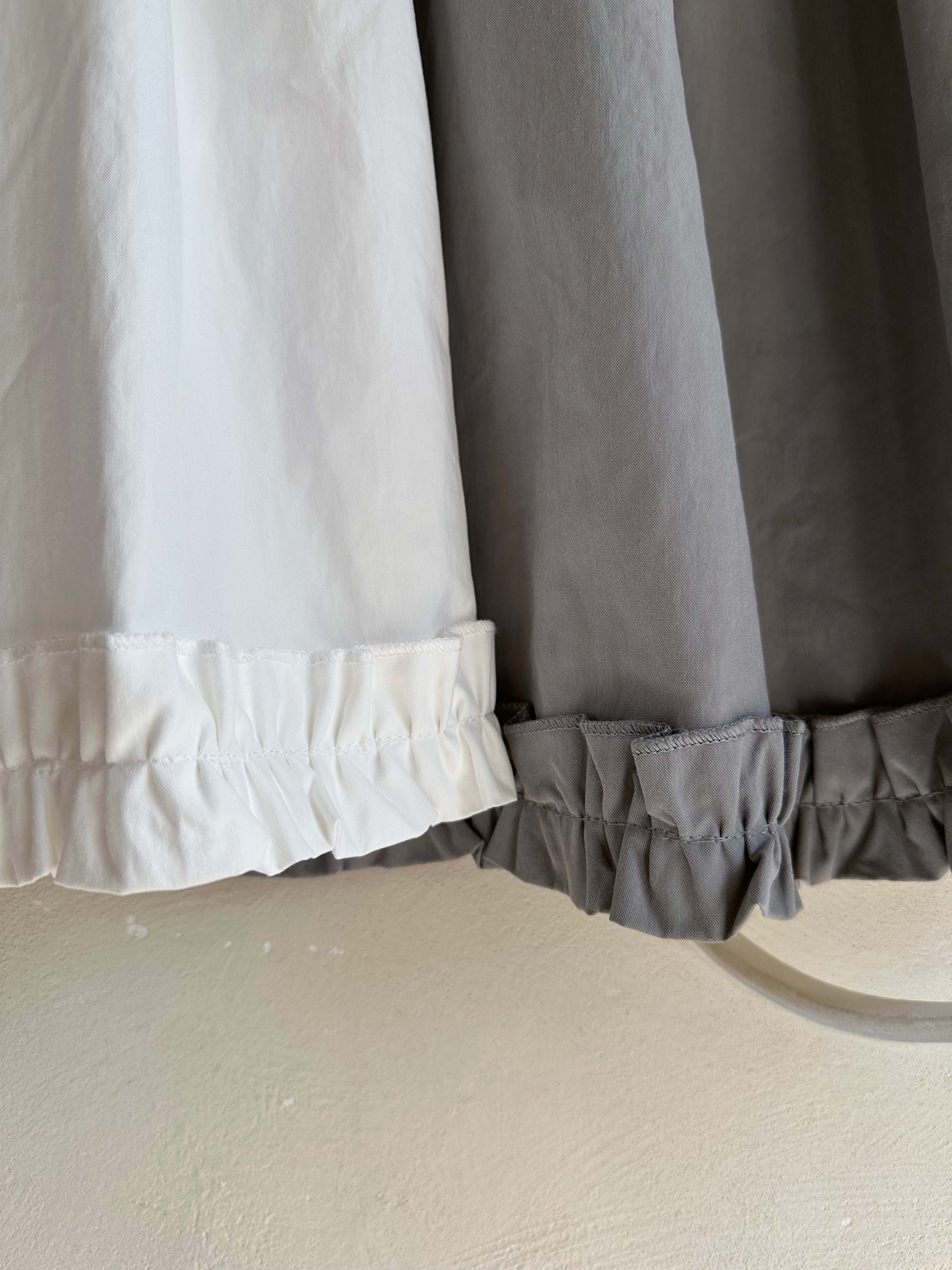 BS 柔感側綁帶摺邊裙(兩色)