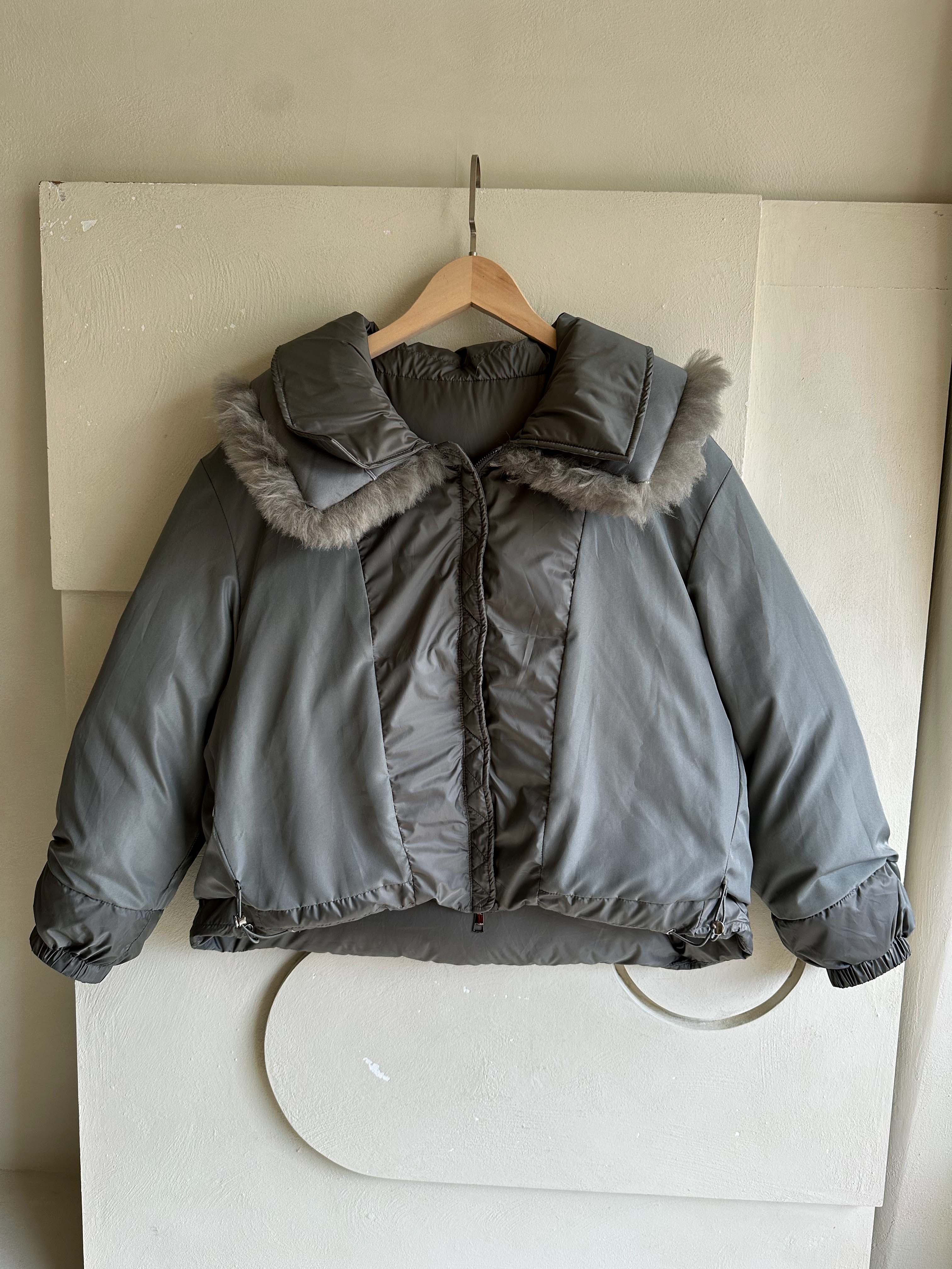 BS韓國可拆毛領鴨絨外套(兩色)-高度保暖