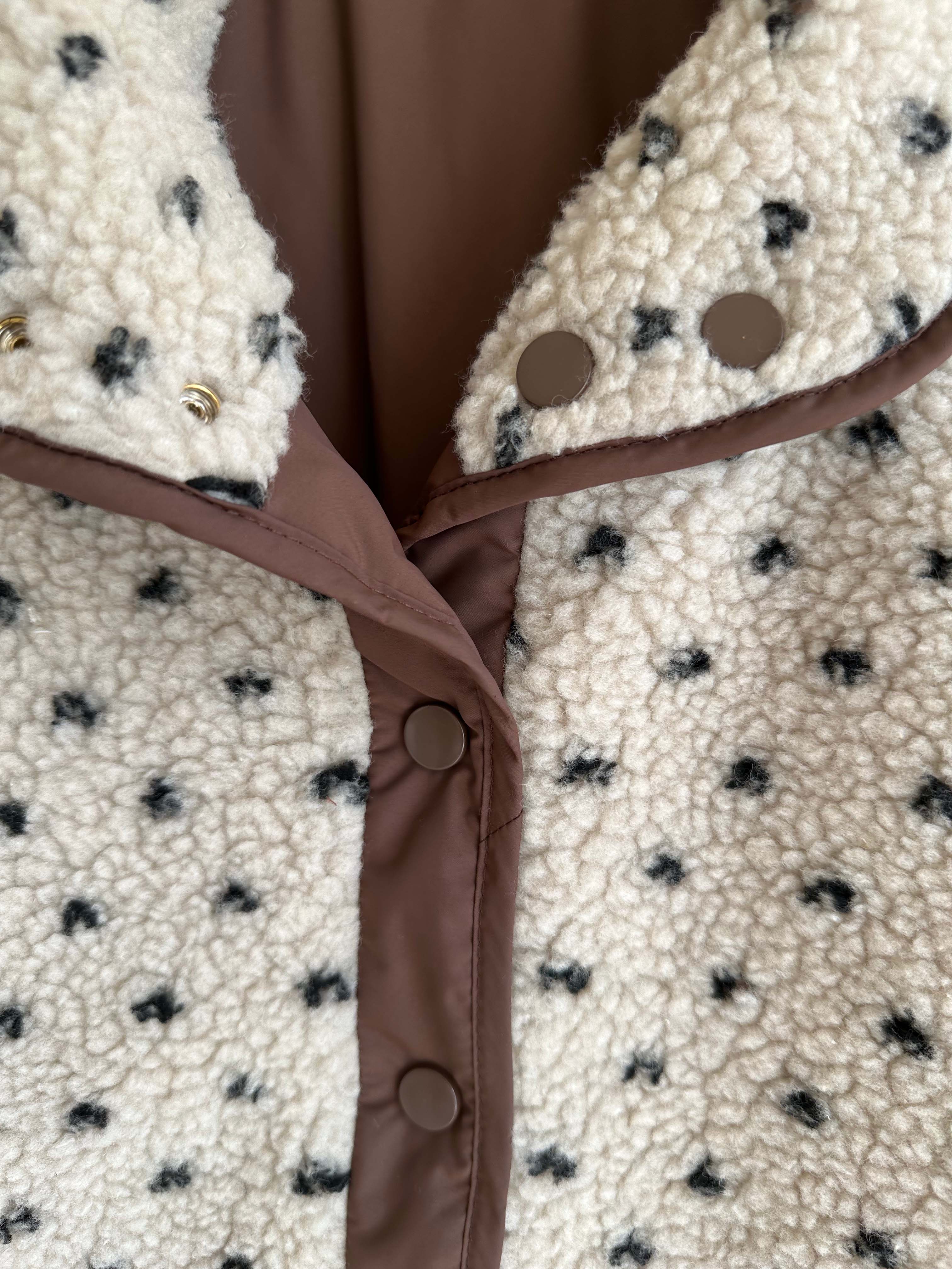 BS 圓點雙面羊羔絨外套 (雙面可穿)-兩色