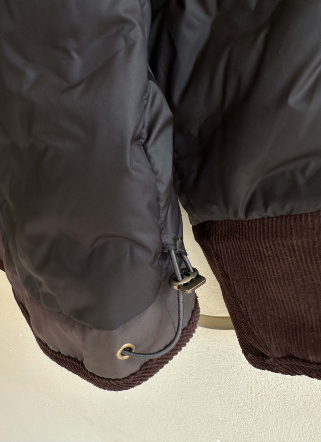 韓國撞色鴨絨外套-毛領不可拆