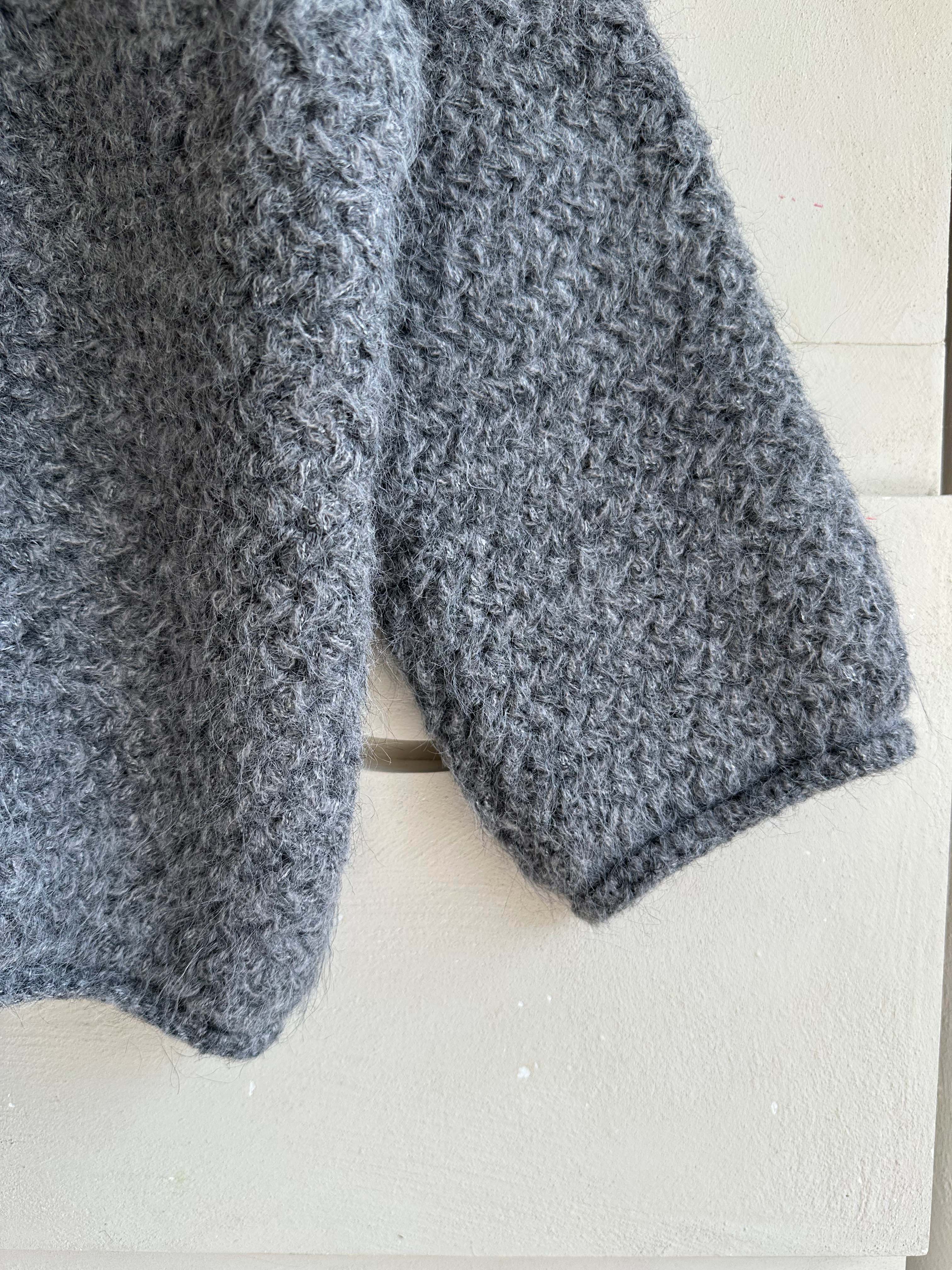 BS 雲霧寬領粗針毛衣