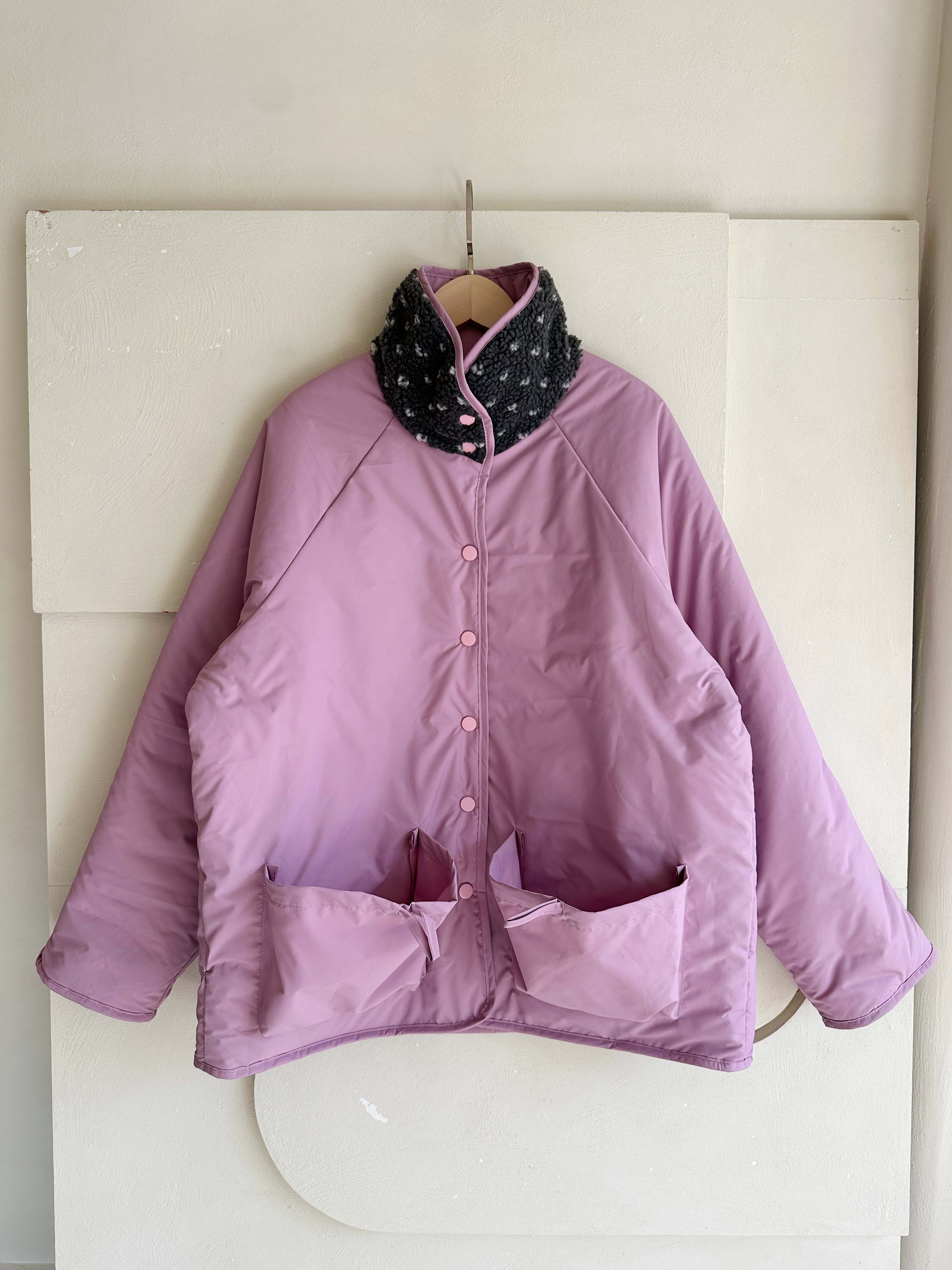 BS 圓點雙面羊羔絨外套 (雙面可穿)-兩色