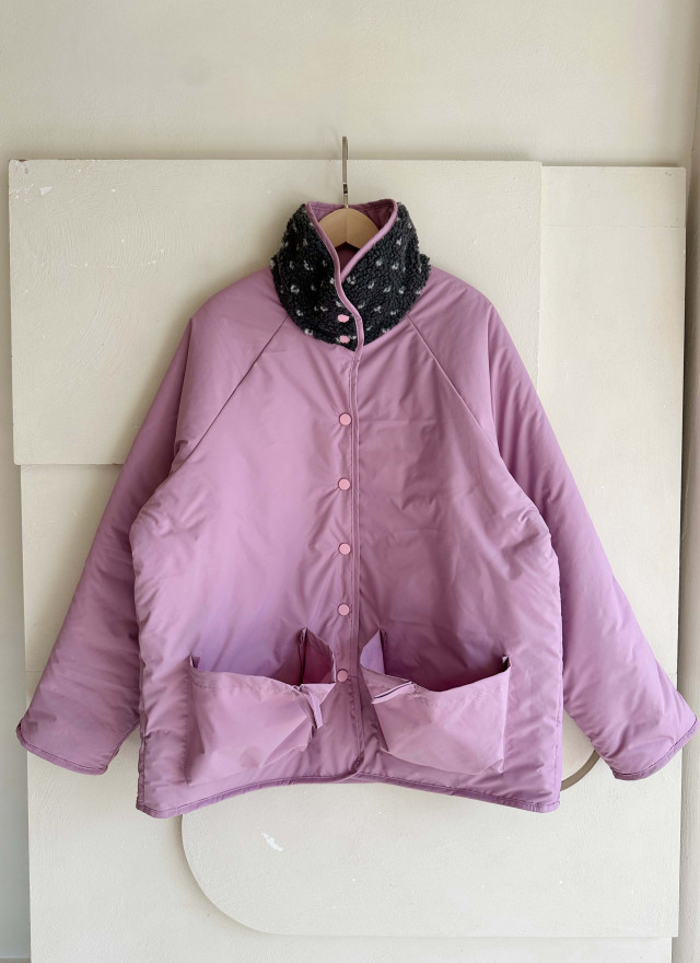 BS 圓點雙面羊羔絨外套 (雙面可穿)-兩色