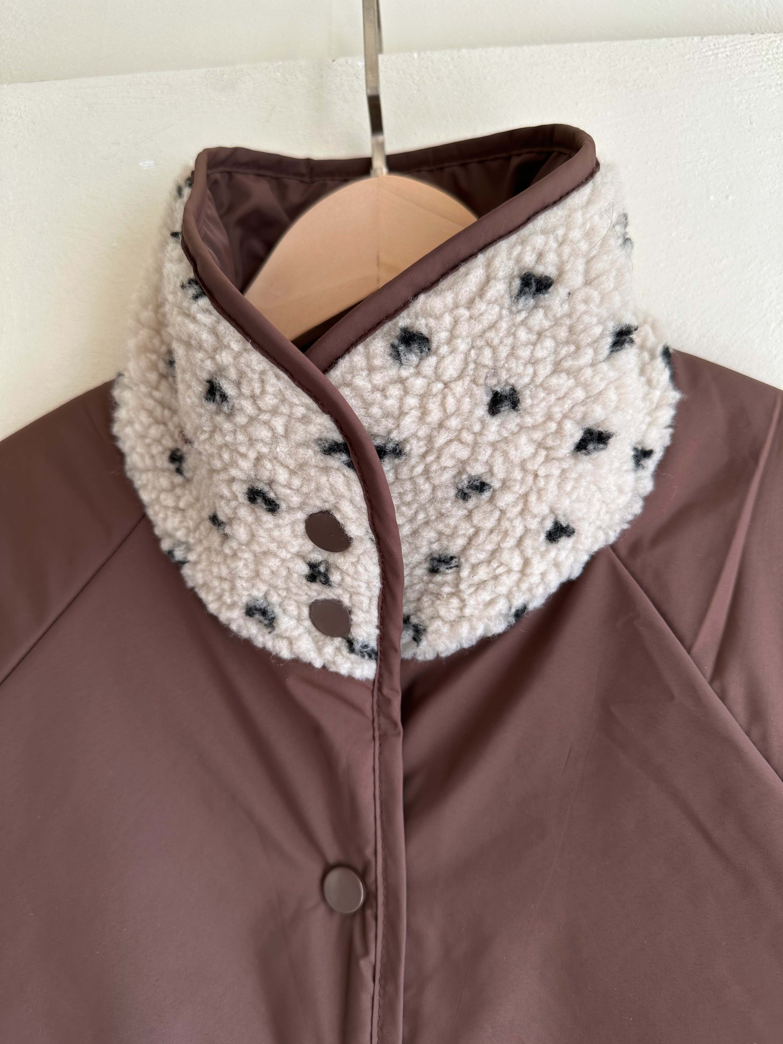 BS 圓點雙面羊羔絨外套 (雙面可穿)-兩色