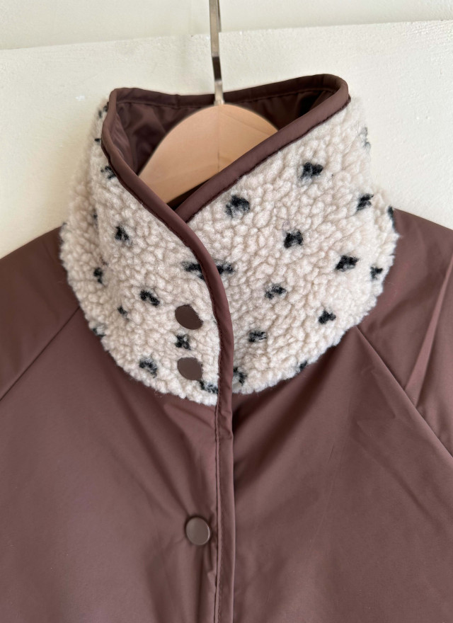 BS 圓點雙面羊羔絨外套 (雙面可穿)-兩色