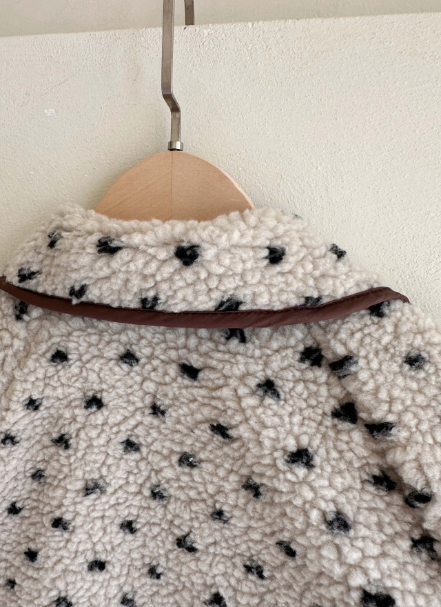 BS 圓點雙面羊羔絨外套 (雙面可穿)-兩色