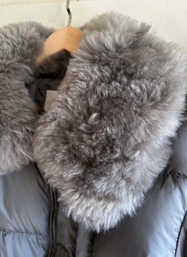 BS韓國可拆毛領鴨絨外套(兩色)-高度保暖