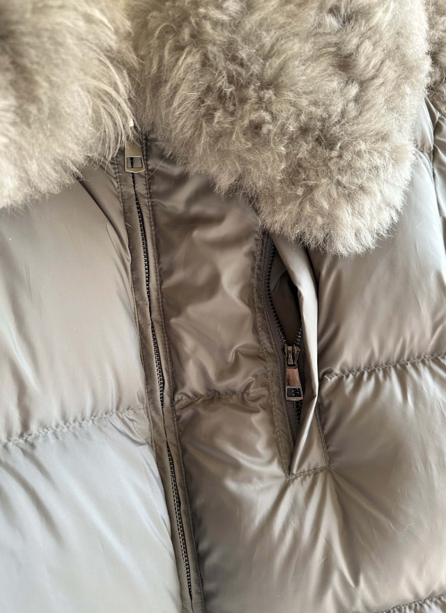 BS韓國可拆毛領鴨絨外套(兩色)-高度保暖