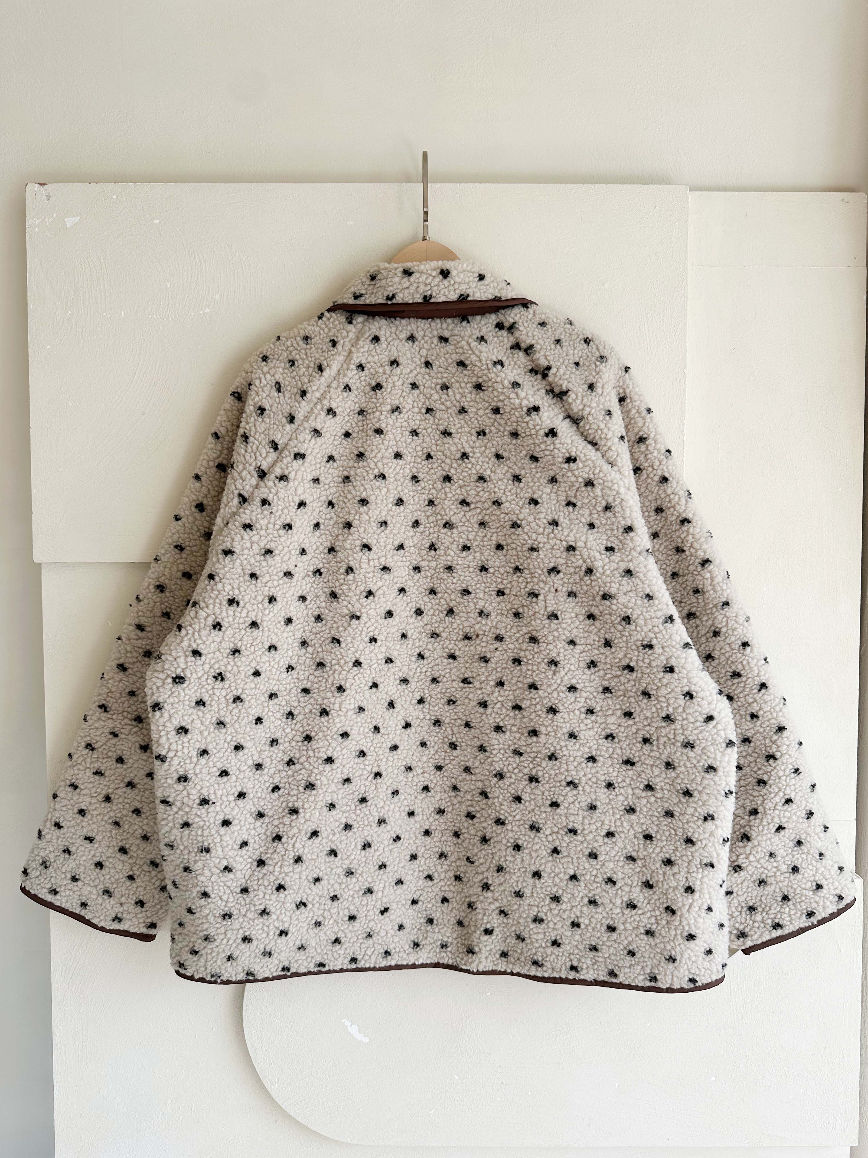 BS 圓點雙面羊羔絨外套 (雙面可穿)-兩色