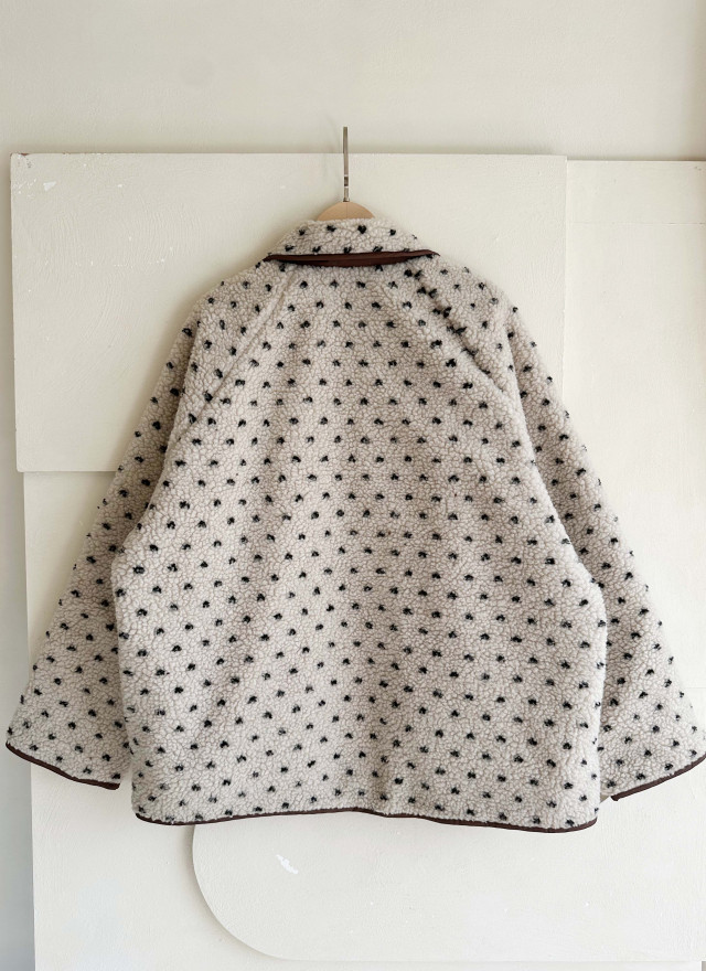 BS 圓點雙面羊羔絨外套 (雙面可穿)-兩色