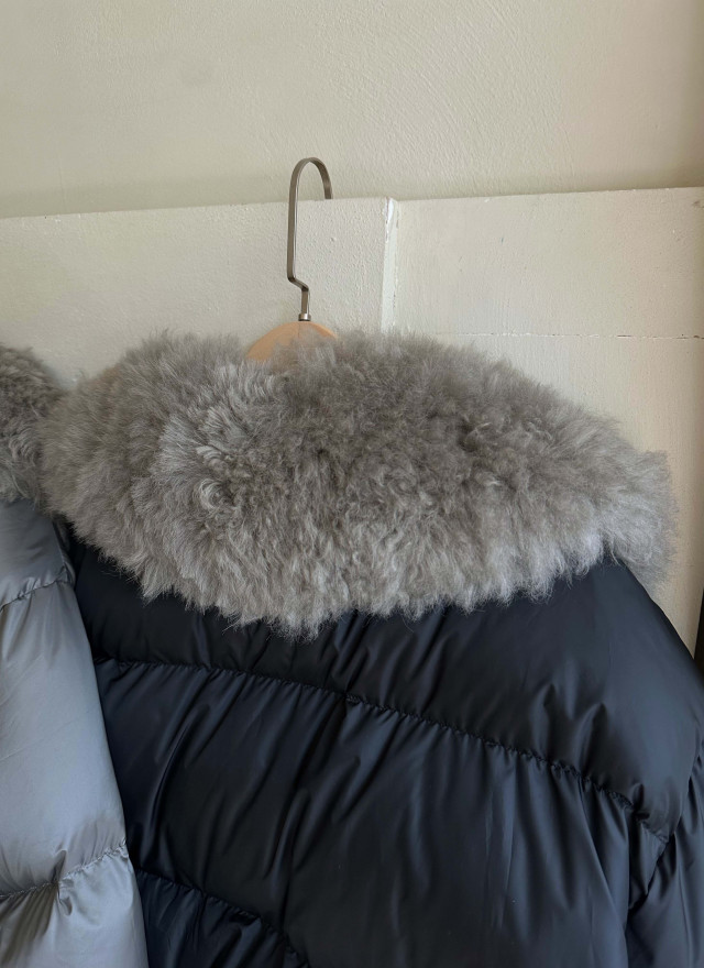 BS韓國可拆毛領鴨絨外套(兩色)-高度保暖